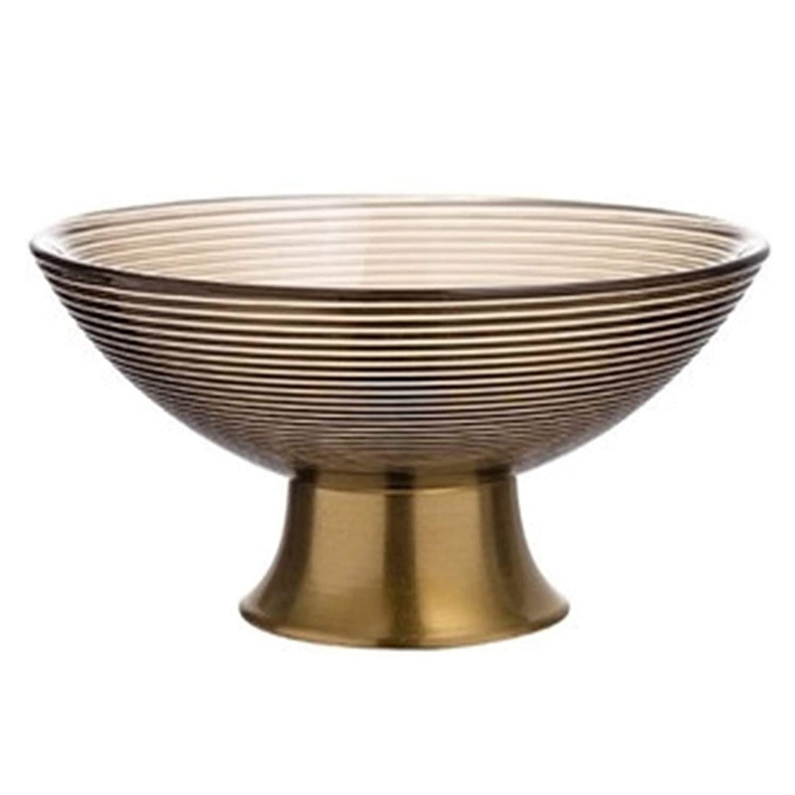 **Elegant Crystal Glass Fruit Bowl with Stand - Blue & Gold - Decorative Serving Dish for Fruits, Desserts, Cakes, Snacks & Candy Display - Perfect for Home, Party & Kitchen Decor**