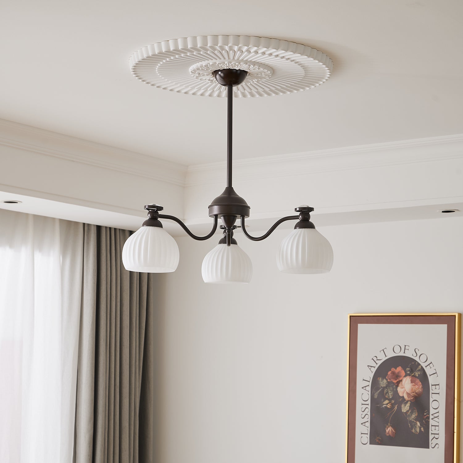 Elowen Crystal Chandelier - Modern Elegant Ceiling Light Fixture for Dining Room, Living Room & Bedroom | Perfect for Home Decor & Wedding Venues