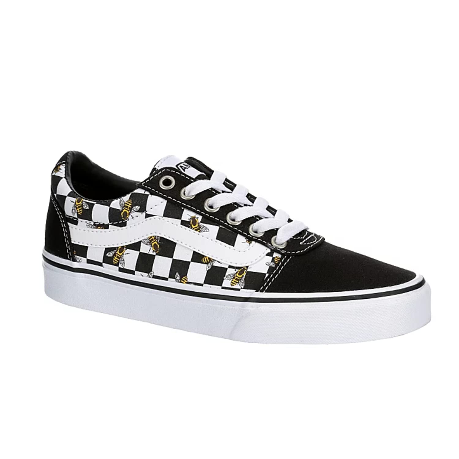 Vans Unisex Ward Lo Sneaker - Black & White Checkered Canvas - Casual Skate Shoes for Men & Women | Perfect for Streetwear, Skating & Everyday Fashion