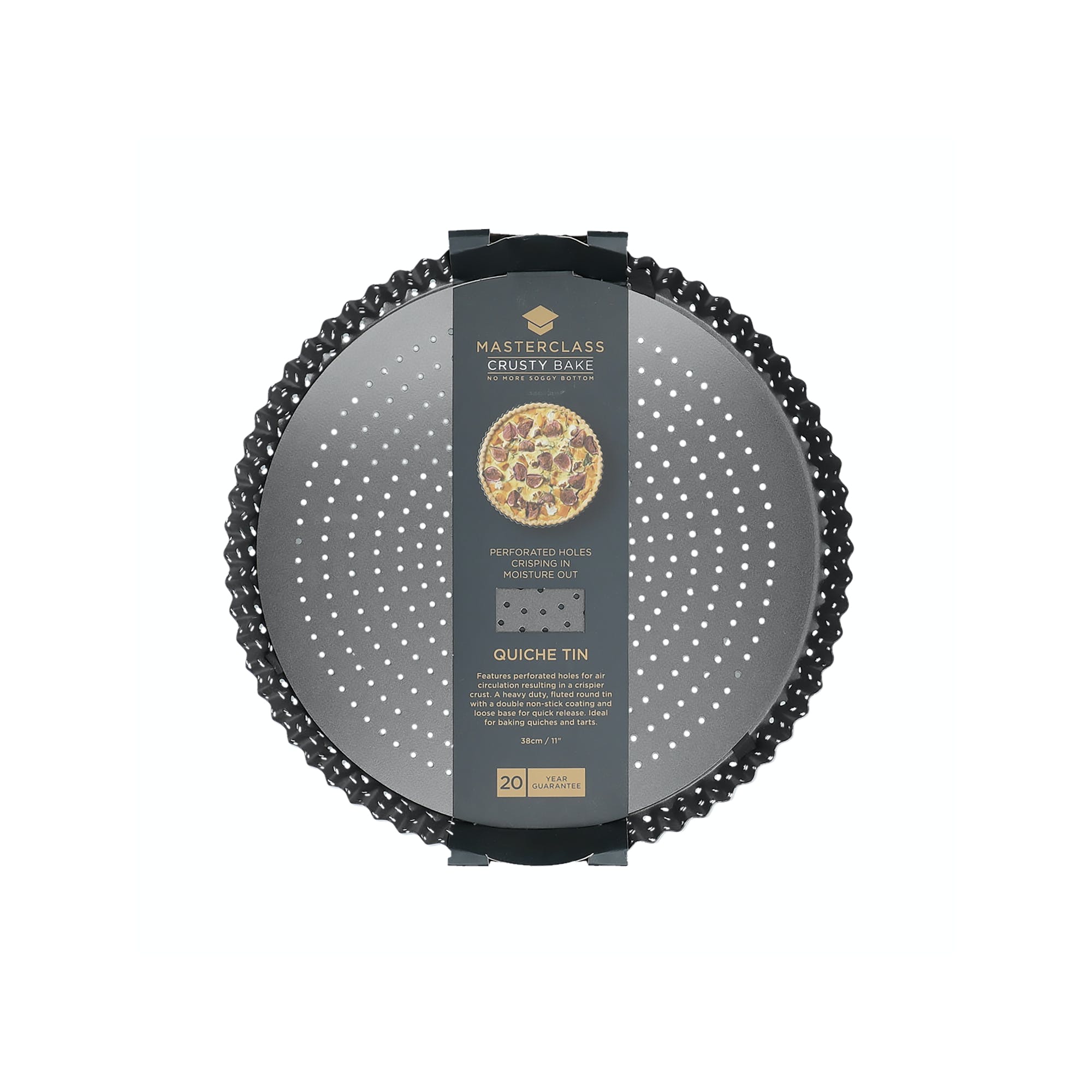 Premium Flan Quiche Pan - 20cm, 23cm, 25cm, 28cm Non-Stick Tart Baking Tin for Professional & Home Chefs - Perfect for French Desserts, Pies & Savory Quiches