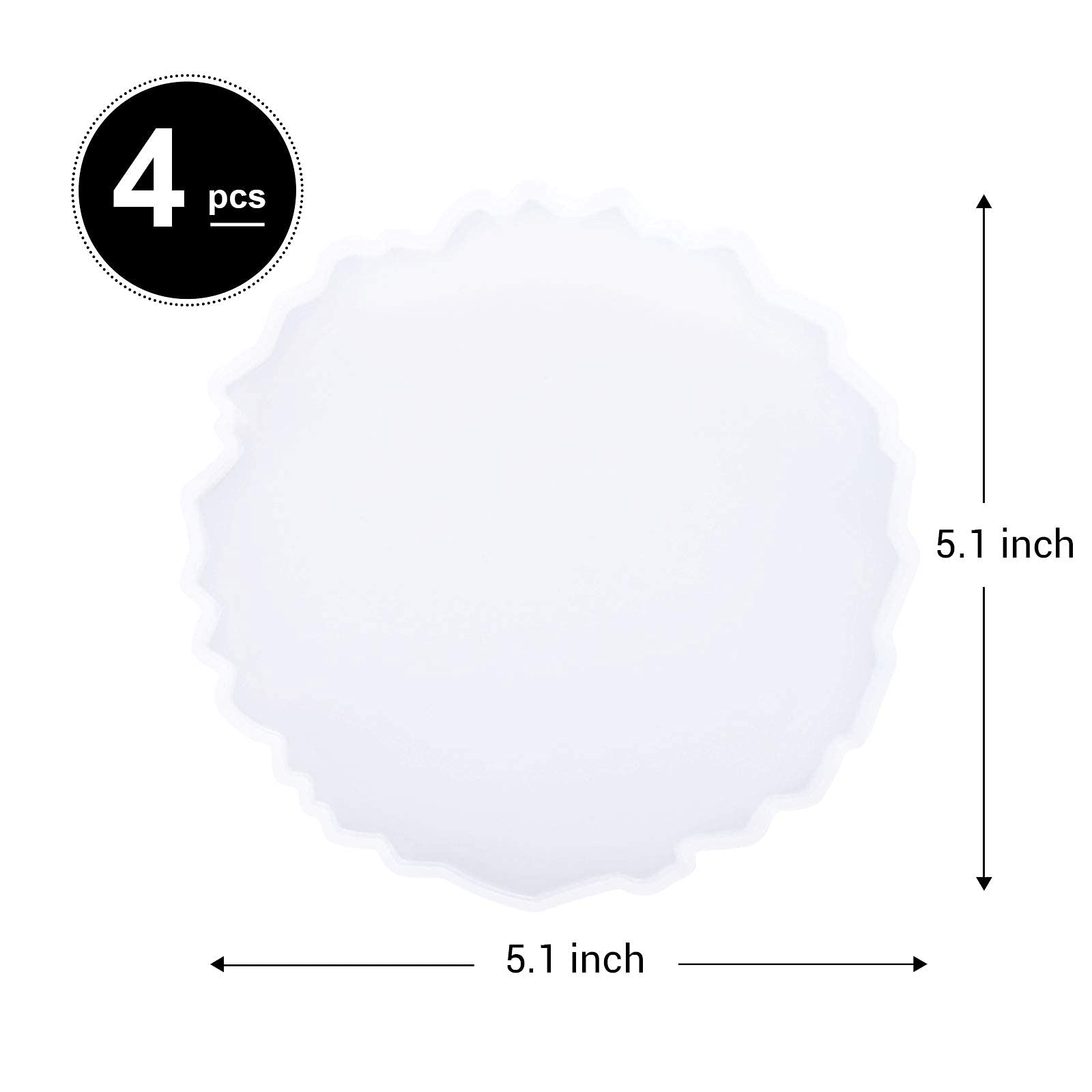 Gartful Resin Coaster Molds Set - 4-Piece Irregular Epoxy Casting Molds for DIY Coasters, Faux Agate Slices, Cup Mats & Candle Holders - Perfect for Home Decor, Craft Projects & Unique Gifts