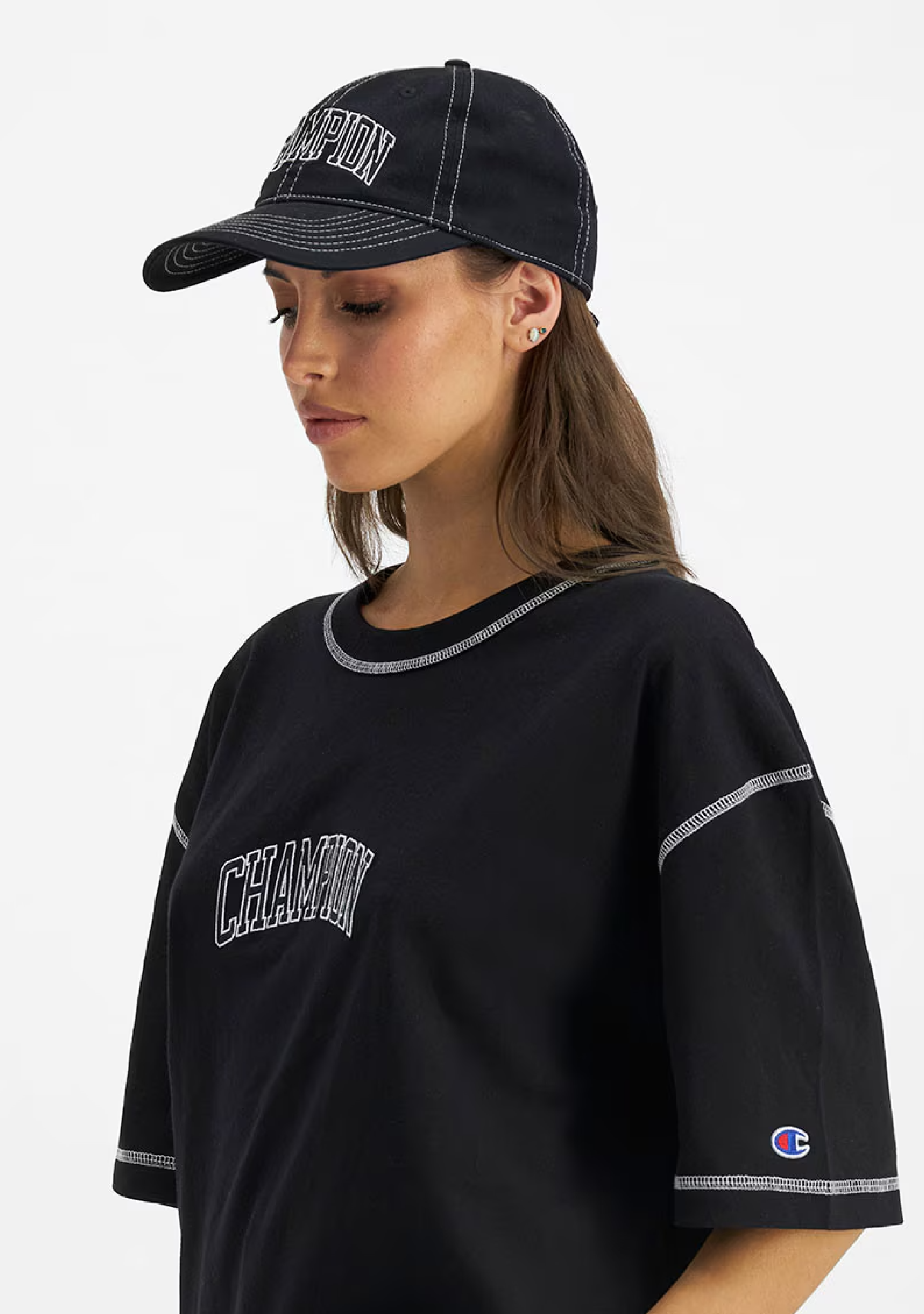 Champion Men's & Women's Lifestyle Contrast Stitch Adjustable Baseball Cap - Perfect for Casual Wear, Sports & Outdoor Activities