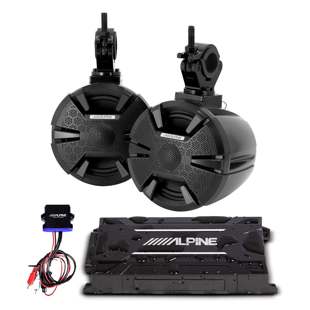 Alpine PSS SX01 Weatherproof Side by Side Sound System - Premium Outdoor Audio for UTVs, ATVs, and Off-Road Adventures