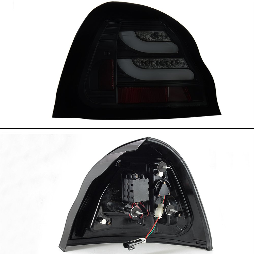 AKKON Smoked Black LED Tail Lights Replacement Pair for 2004-2008 Pontiac Grand Prix - Left & Right Brake Lamps - Enhanced Night Visibility & Style Upgrade for Sedans