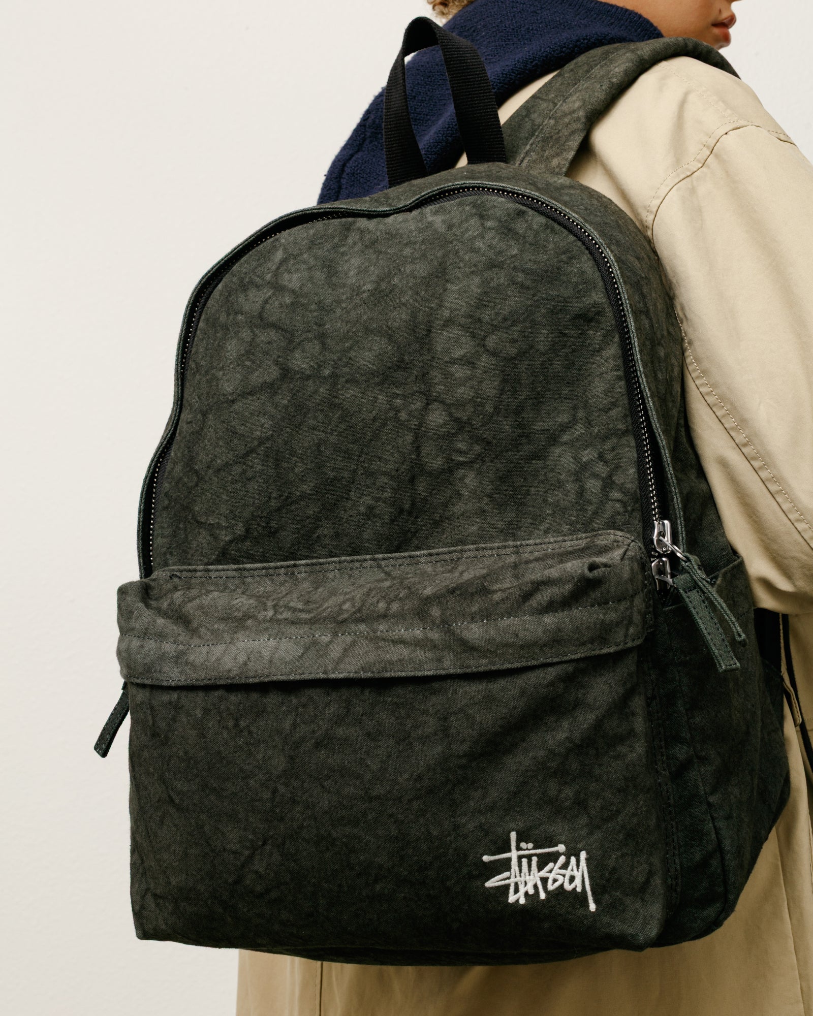 134252 Washed Black Canvas Backpack - Durable & Stylish School, Travel & Everyday Use Backpack for Men & Women