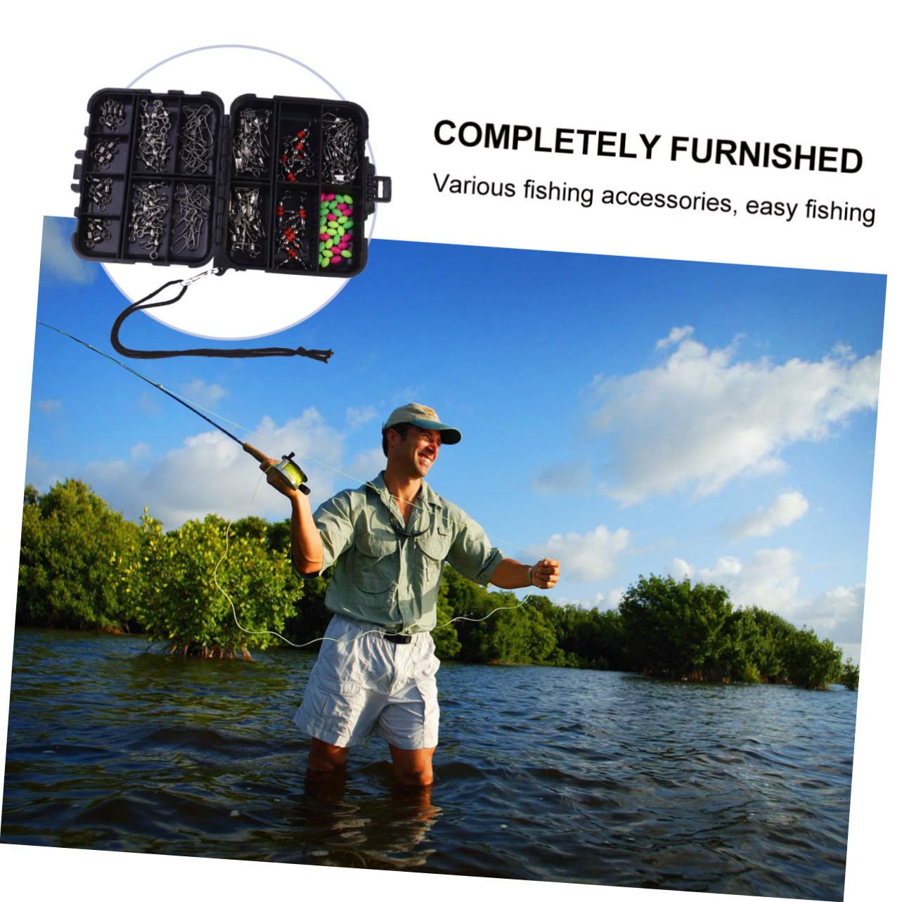 BESPORTBLE 140 Pcs Fishing Hook Kit with Lures & Accessories - Complete Multi-Purpose Fishing Gear Set for Freshwater & Saltwater Fishing - Perfect for Bass, Trout, and Ocean Fishing Trips