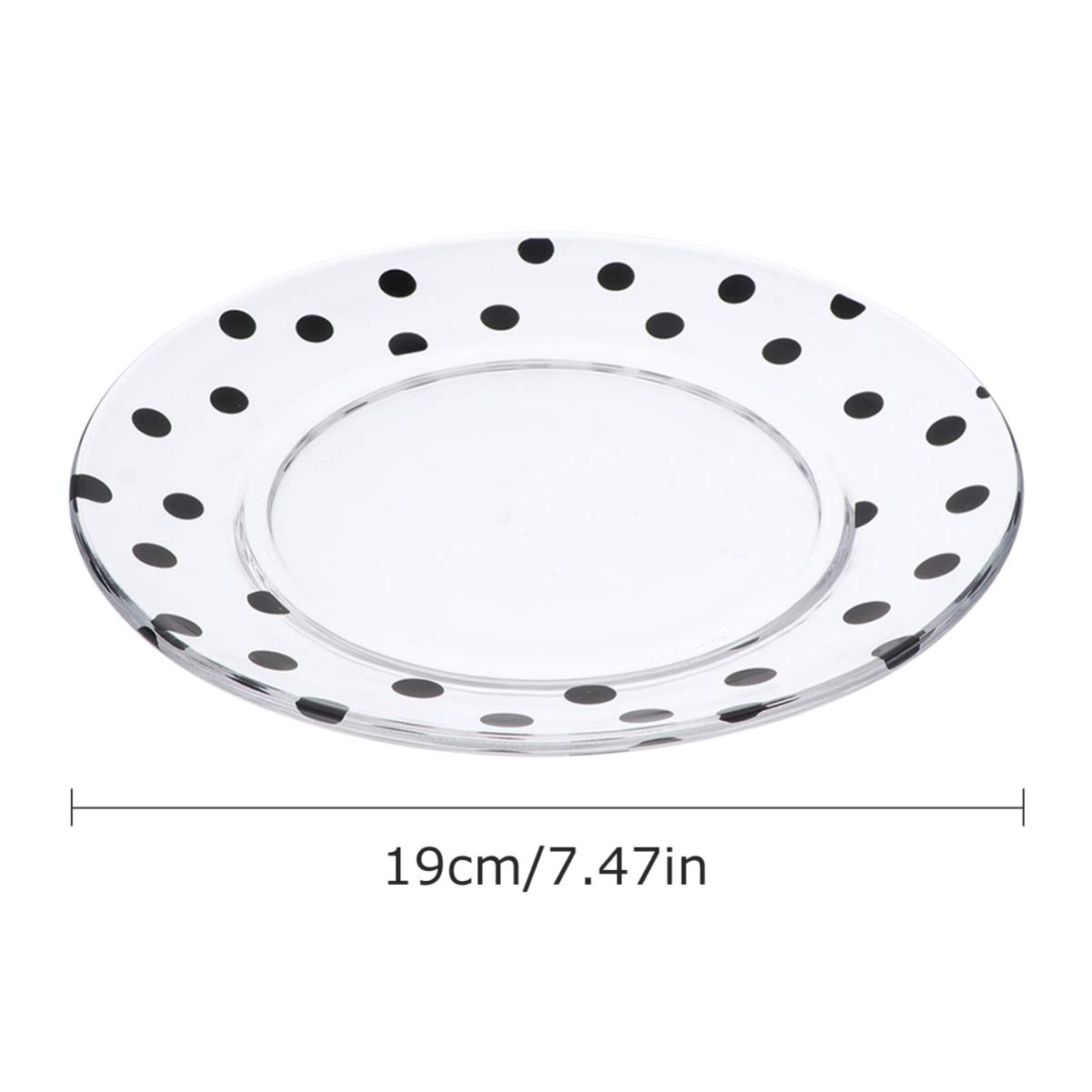 Hemoton Clear Glass Plate Set - 1PC Dot Glass Dish for Fruits, Salads, Ice Cream & Desserts | Durable & Elegant Glass Dinner Plates | Perfect for Home Dining, Parties & Restaurant Use