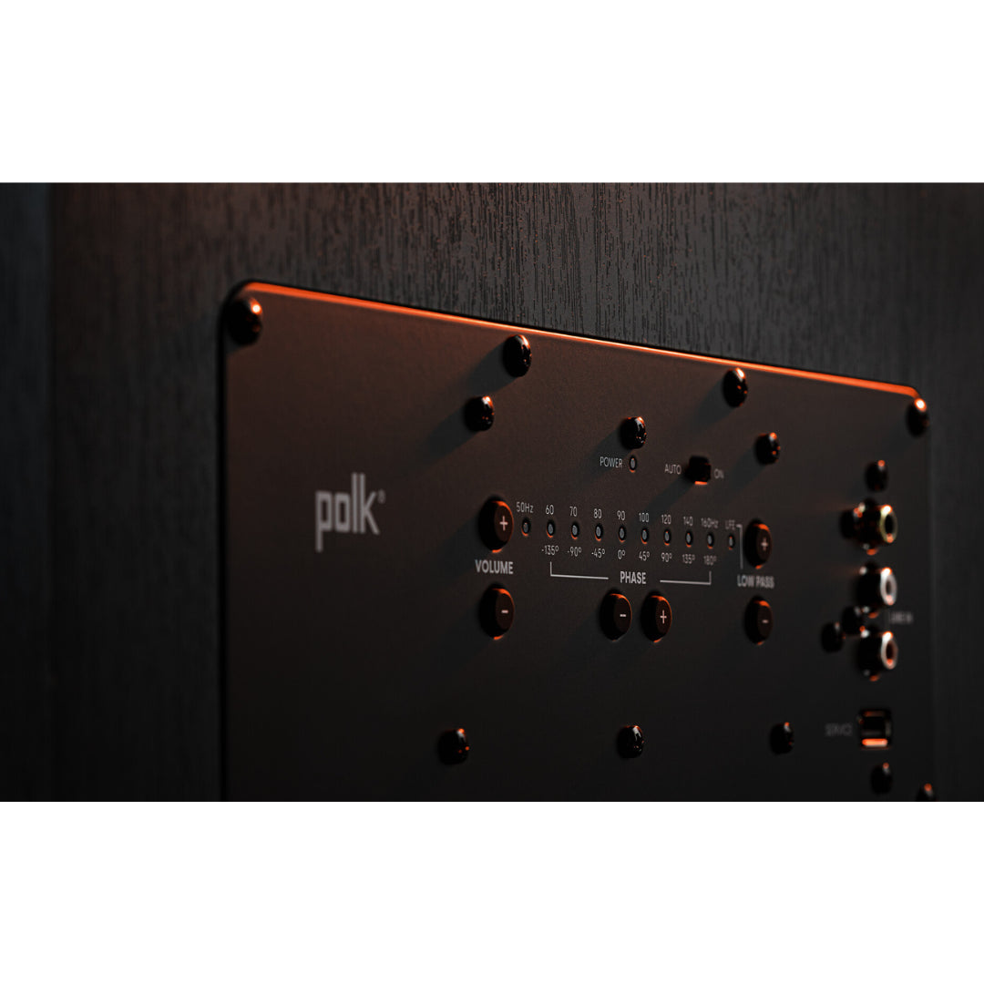 Polk Signature Elite ES8 8-Inch 100W Powered Subwoofer - High-Performance Bass for Home Theater & Music Systems