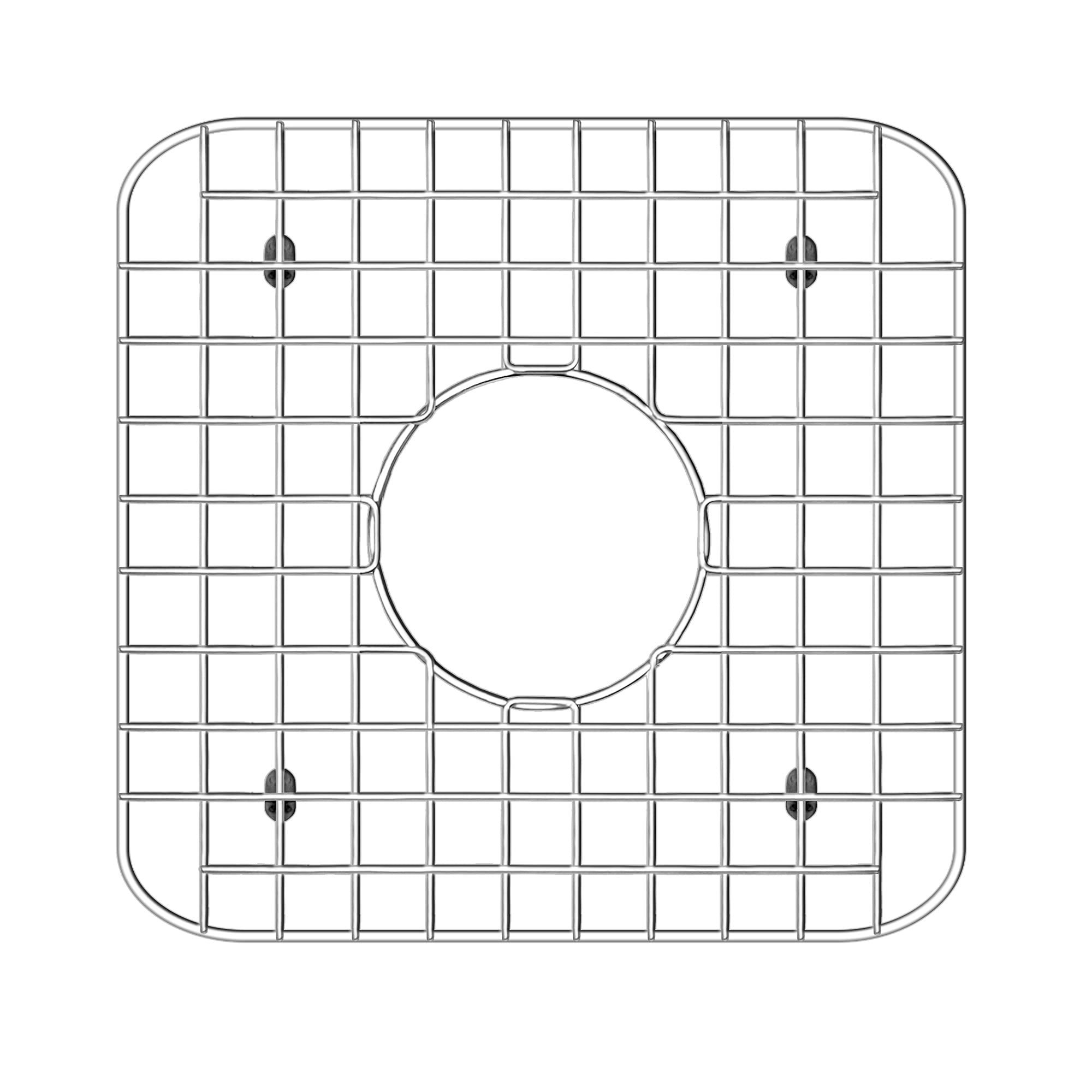 Whitehaus Collection WHN1212G Stainless Steel Kitchen Grid Organizer - Durable Shelf Rack for Pots, Pans & Utensils - Perfect for Pantry, Cabinet & Countertop Storage