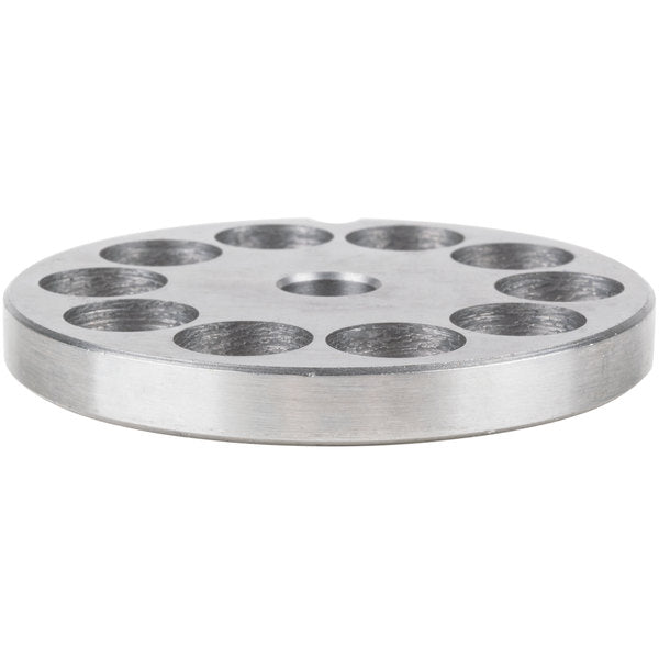 Globe L00775 Stainless Steel Meat Grinder Plate - Heavy Duty Replacement Grinding Disc for Home Kitchen & Commercial Use - Perfect for Grinding Beef, Pork, Chicken & Sausage Making