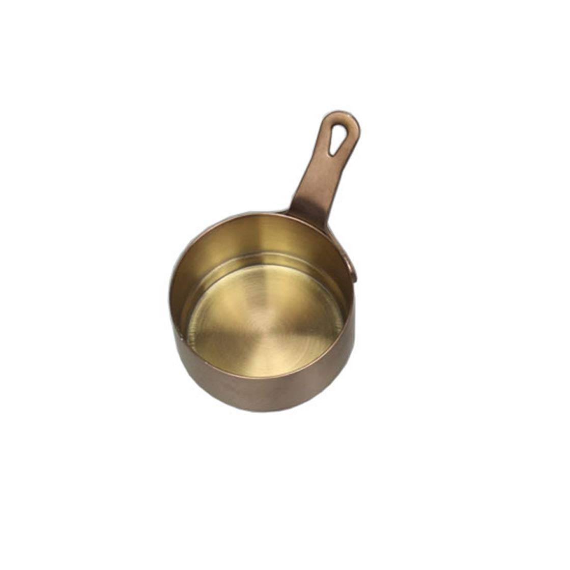 Portable Mini Fondue Pot - Stainless Steel Flat Bottom Soup Pan for Butter, Milk & Sauce Heating - Compact Kitchen Cooking Tool for Parties, Camping & Home Use