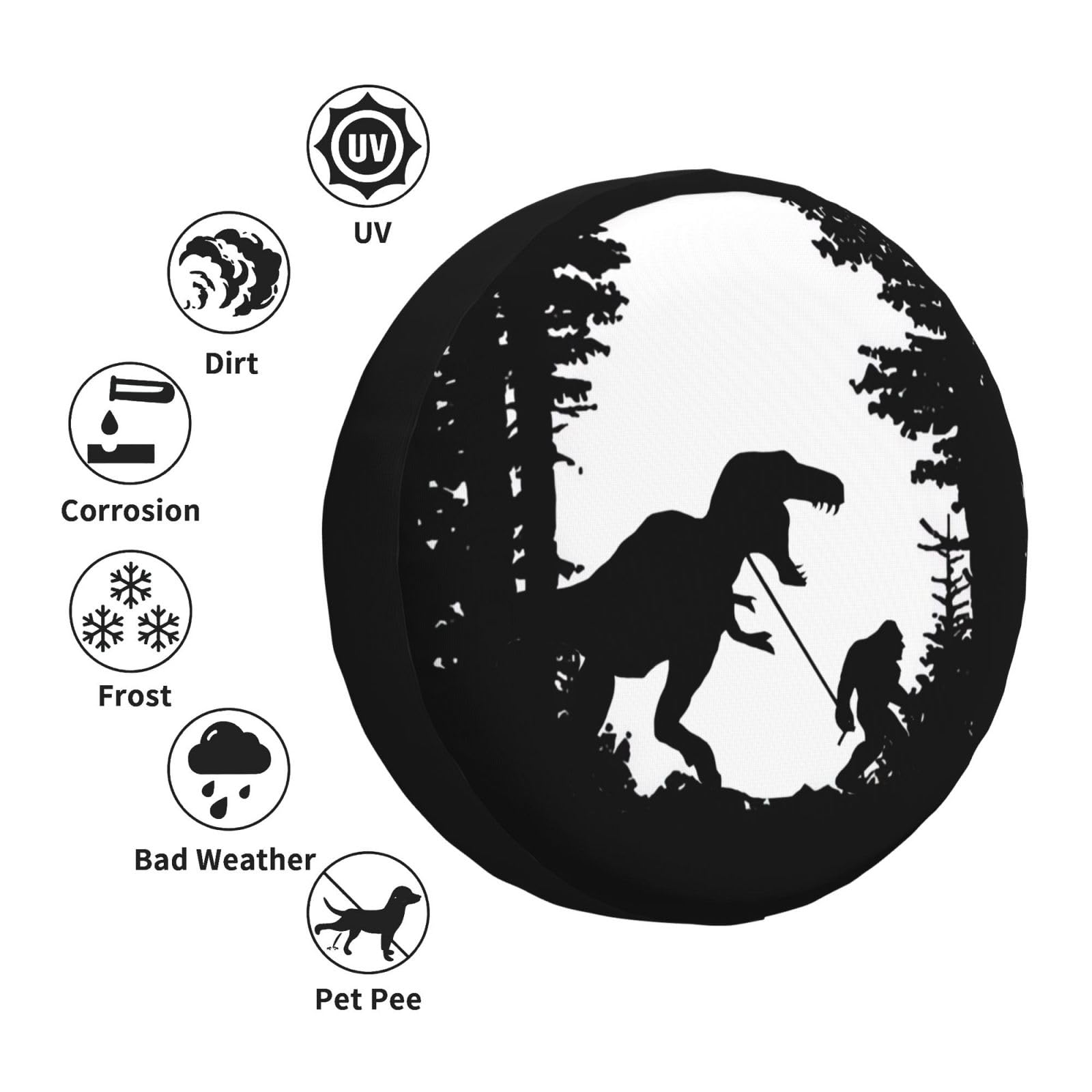 Dinosaur Bigfoot RV Spare Tire Cover - Universal 16
