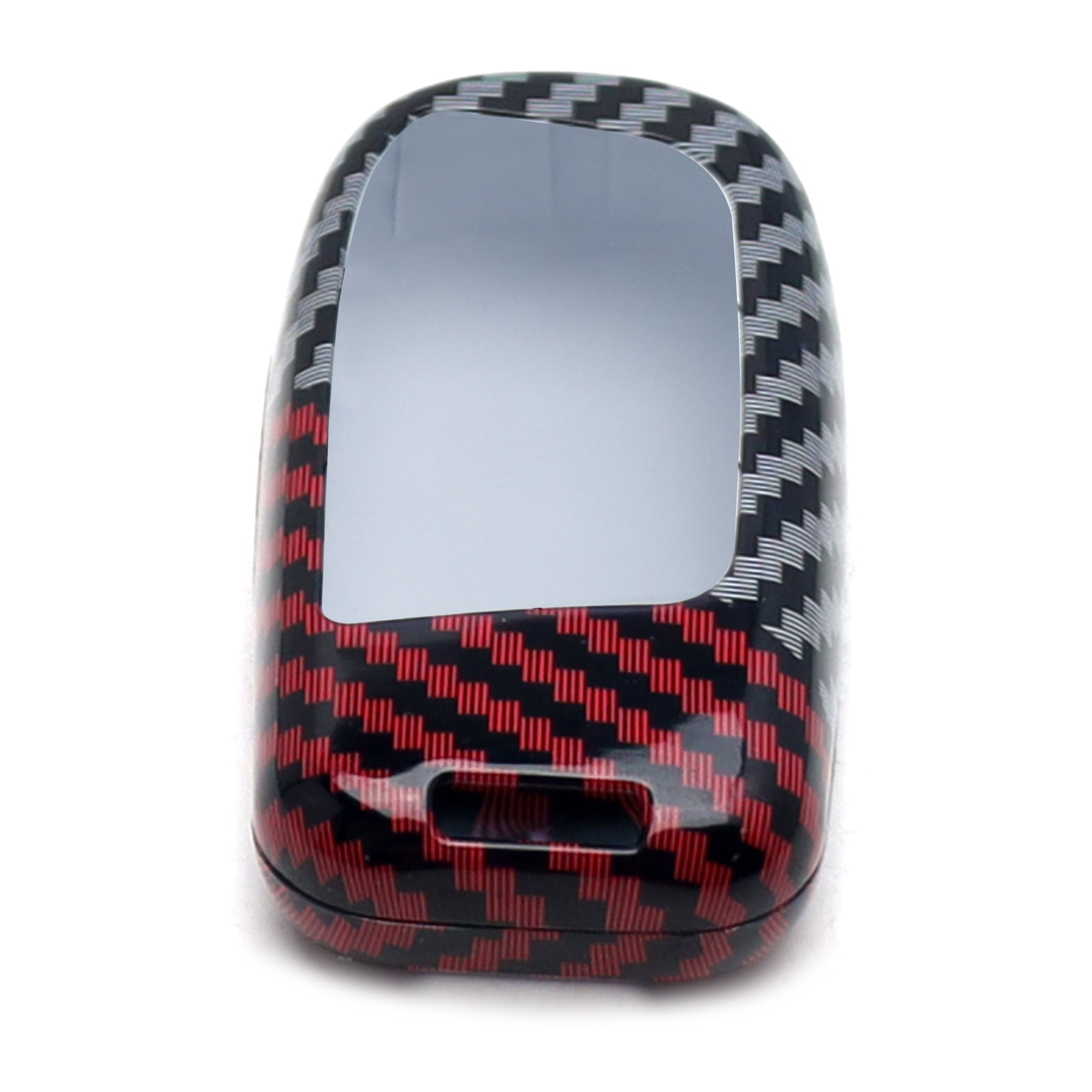 Black & Red Carbon Fiber Key Fob Cover Case for Dodge Jeep Chrysler - Durable Smart Key Shell Protector - Perfect for Off-Roading, Daily Commute & Vehicle Security
