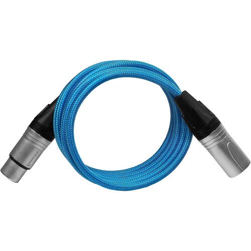 Kondor Blue 3 Pin XLR Male to Female Audio Cable 5ft - Professional Balanced Microphone Cable for Studio Recording, Live Sound & Podcasting