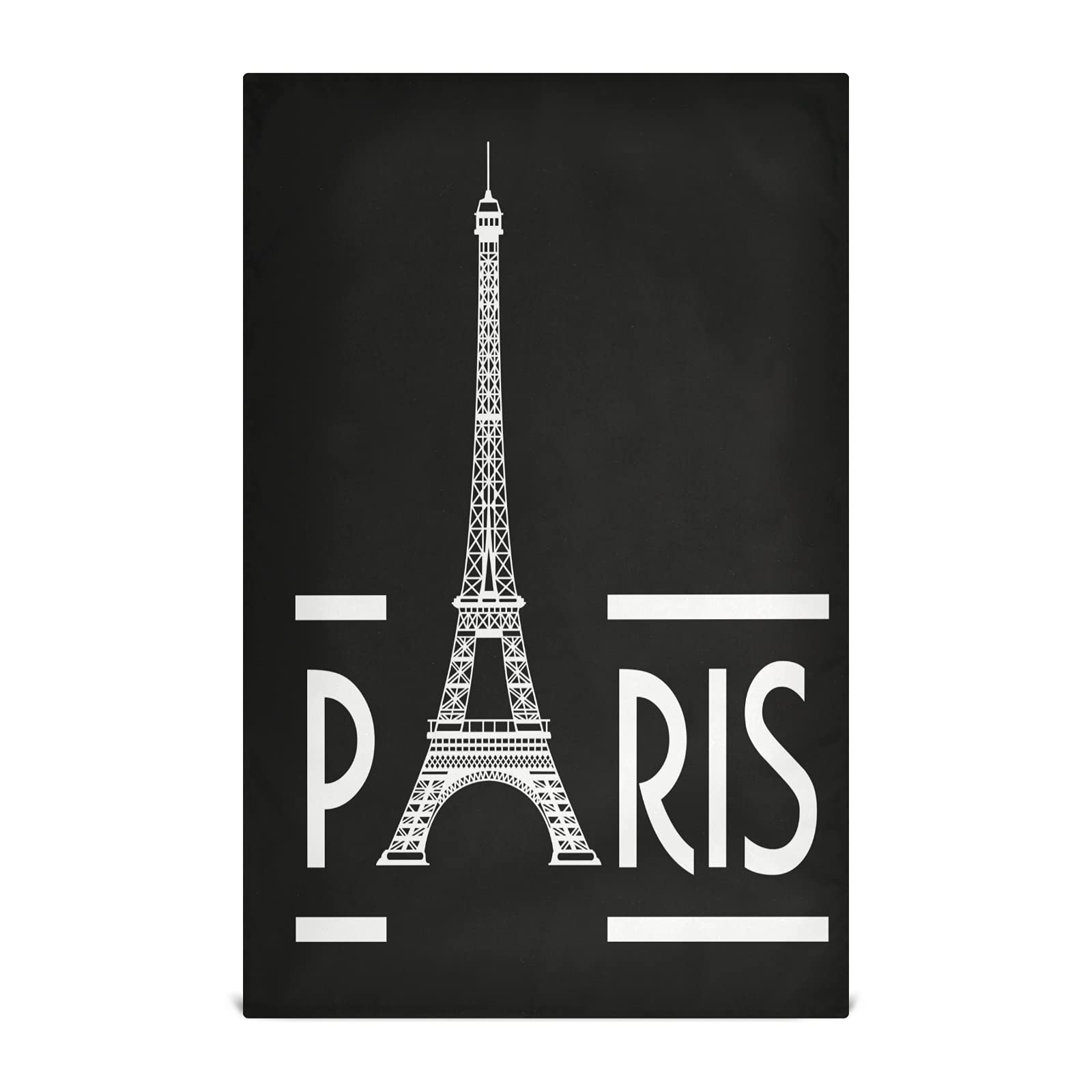ALAZA Paris Eiffel Tower France Black Kitchen Towels Set of 6 - Super Absorbent Soft Dish Towels 18x28 inches - Perfect for Kitchen, Bar, Tea Service & Dish Drying