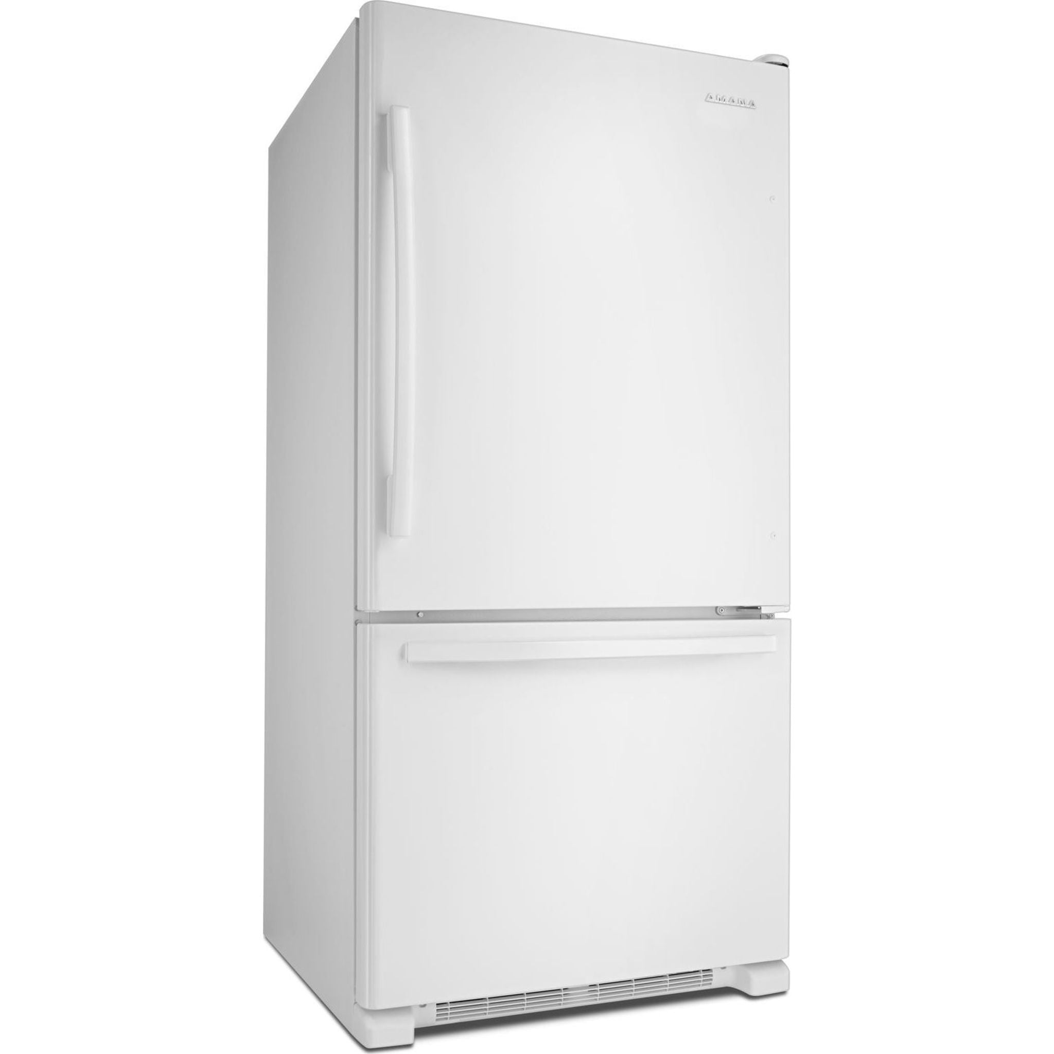 Amana ABB2224BRW 24-Inch Bottom Mount Refrigerator in White - Energy Efficient, Spacious Design for Kitchens, Apartments & Small Spaces