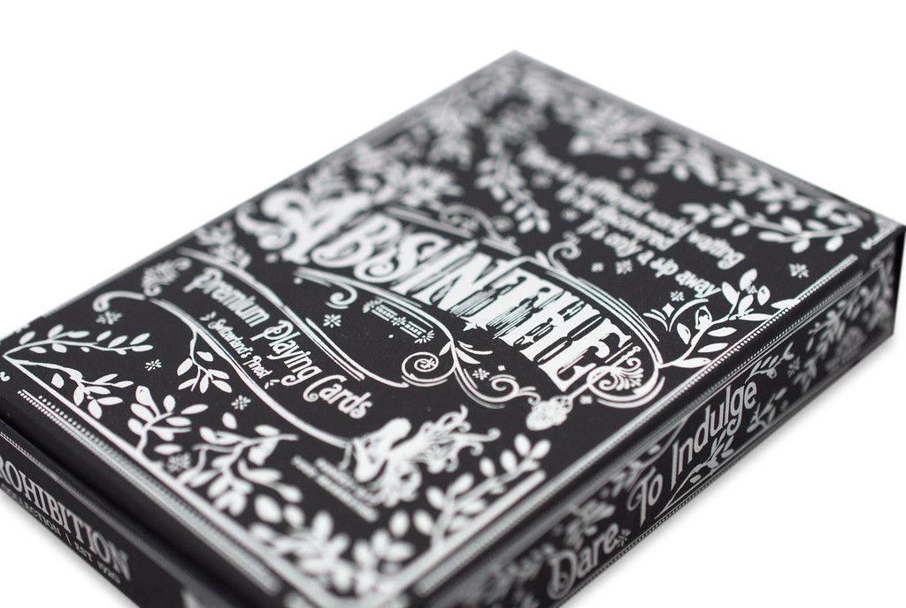 Premium Absinthe V2 Playing Cards - 52 Poker Deck with Unique Green Design for Magic Tricks, Cardistry & Casino Night - Perfect for Professional Magicians, Card Gamers & Collectors