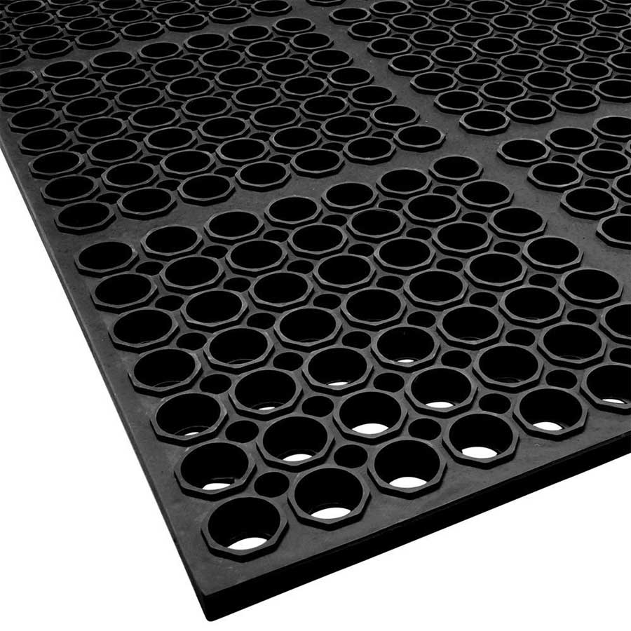 Premium Anti-Fatigue Cactus Mat 3520 C1CA - Black Rubber Floor Mat (39
