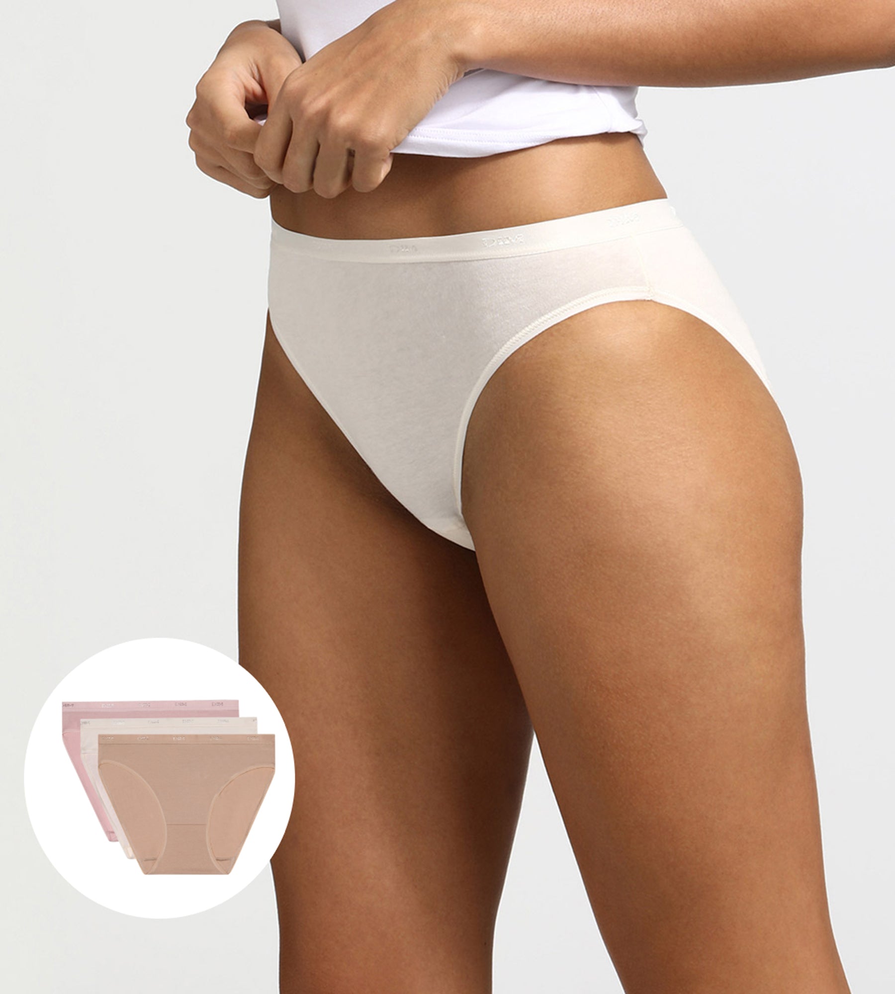 3-Pack Women's Cotton Underwear - Les Pockets Seamless Panties in Nude/Rose/Pearl Colors | Soft & Comfortable for Daily Wear, Travel & Lounge