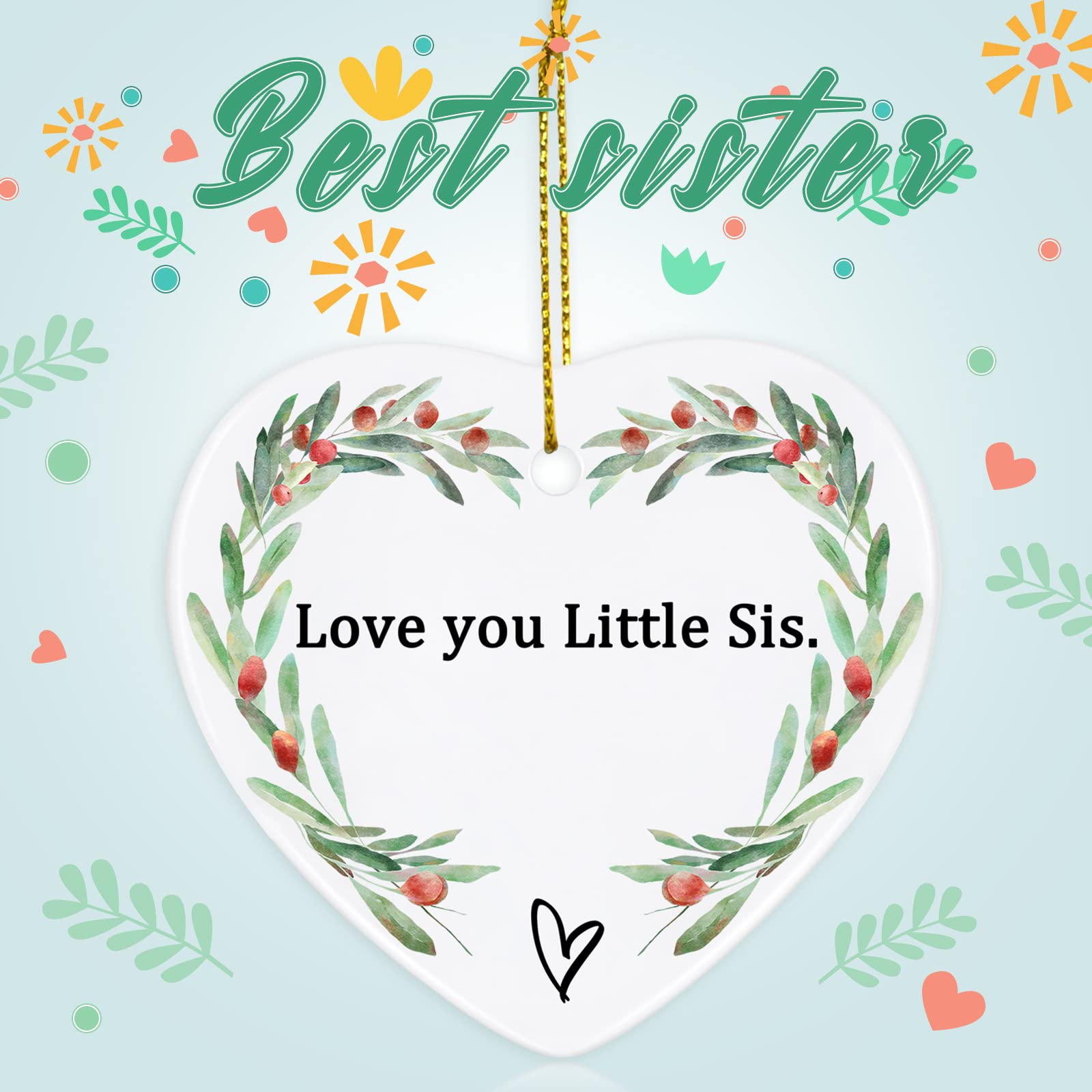 Thoughtful Sister Gifts - Jocidea Keepsake Ornament for Birthday, Christmas & Special Occasions | Unique Sister-in-Law Present, Women's Gift Idea for Home Decor & Sentimental Moments