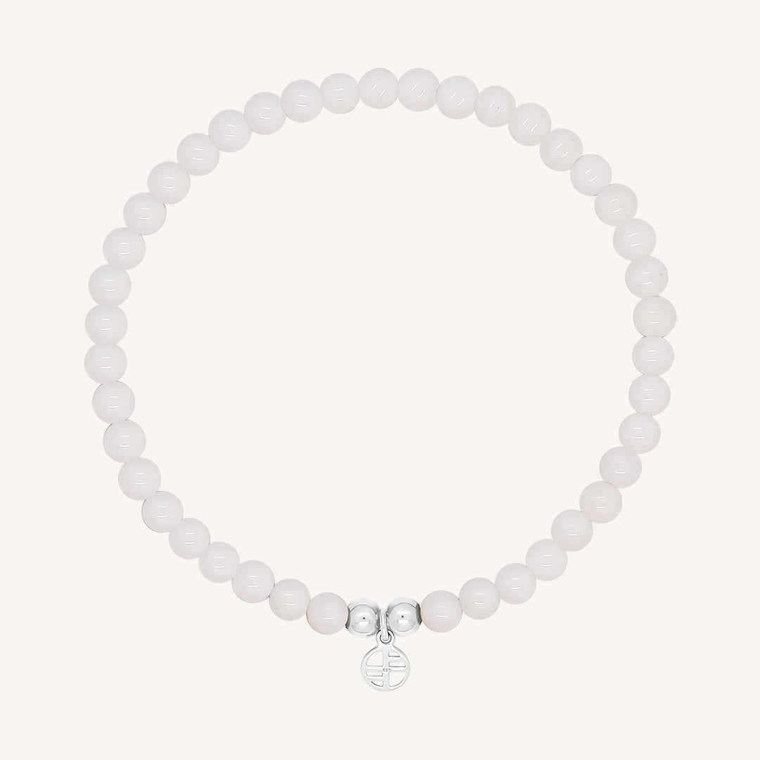 White Agate Luminous Bracelet - Stone of Resilience & Strength - Perfect for Meditation, Yoga, and Spiritual Healing