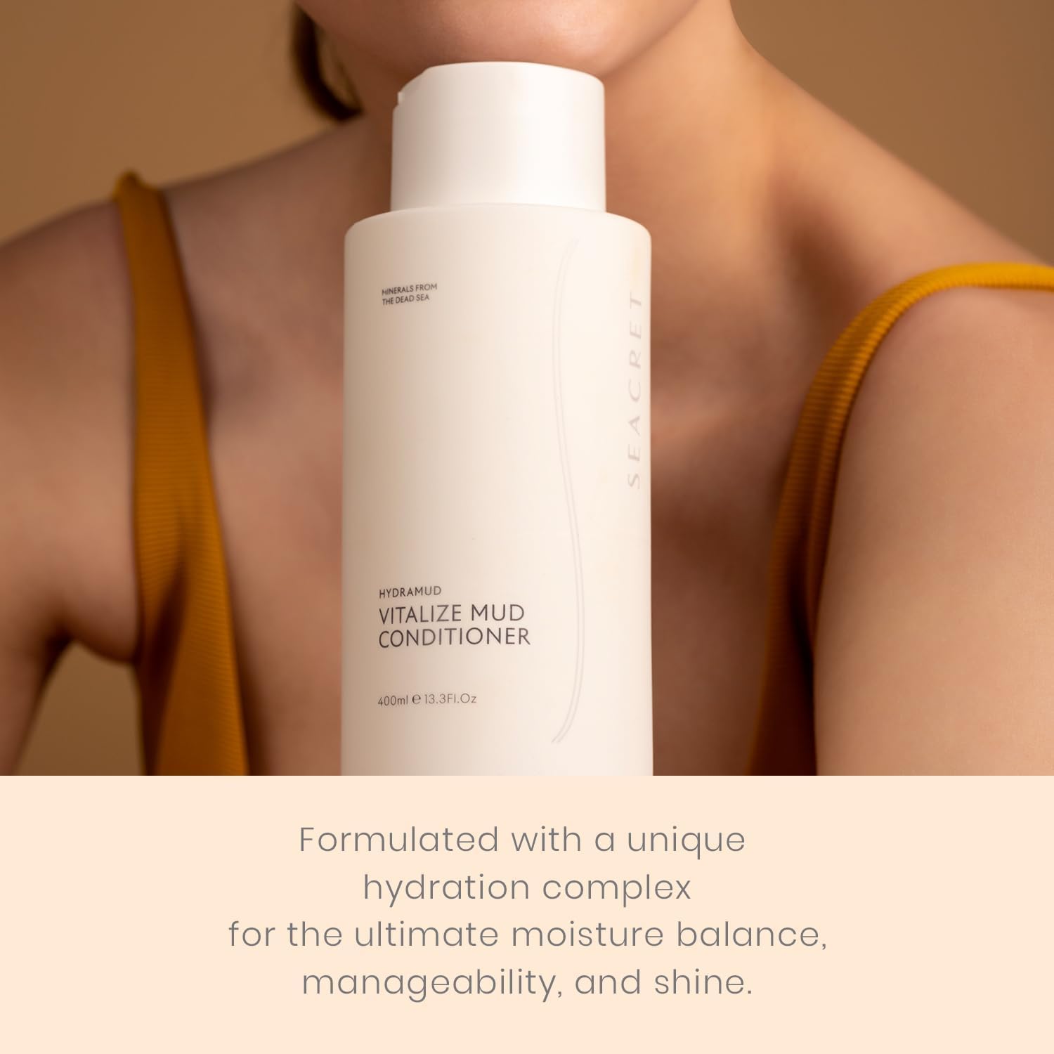 SEACRET HydraMud Vitalizing Hair Conditioner with Dead Sea Minerals & Argan Oil - Deep Moisturizing Treatment for Dry, Damaged Hair - Perfect for Salon-Quality Results at Home