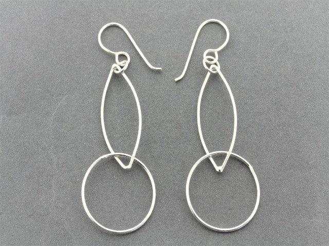 Sterling Silver Seed & Circle Earrings for Women - Minimalist Boho Jewelry for Everyday Wear & Special Occasions
