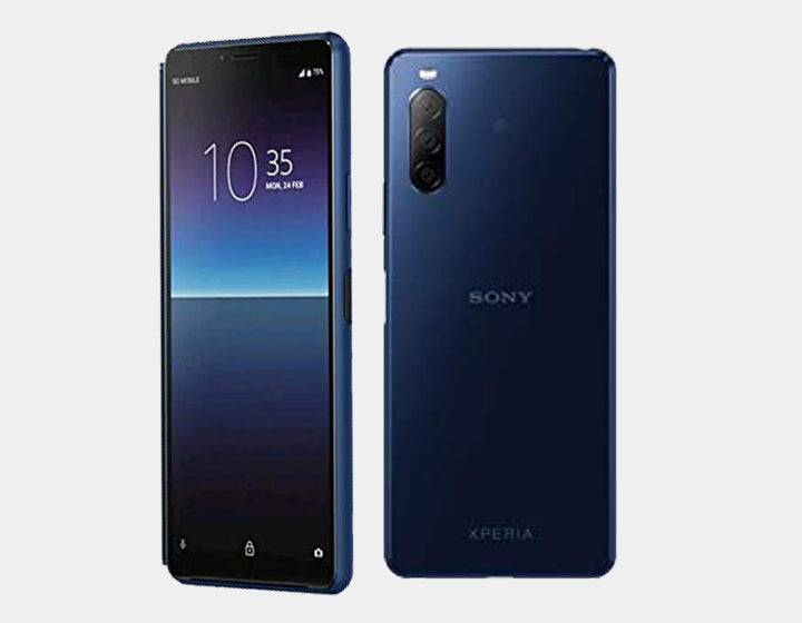 Sony Xperia 10 II XQ-AU52 128GB 4GB RAM Smartphone - International Version (Blue) - Perfect for Travel, Business & Entertainment