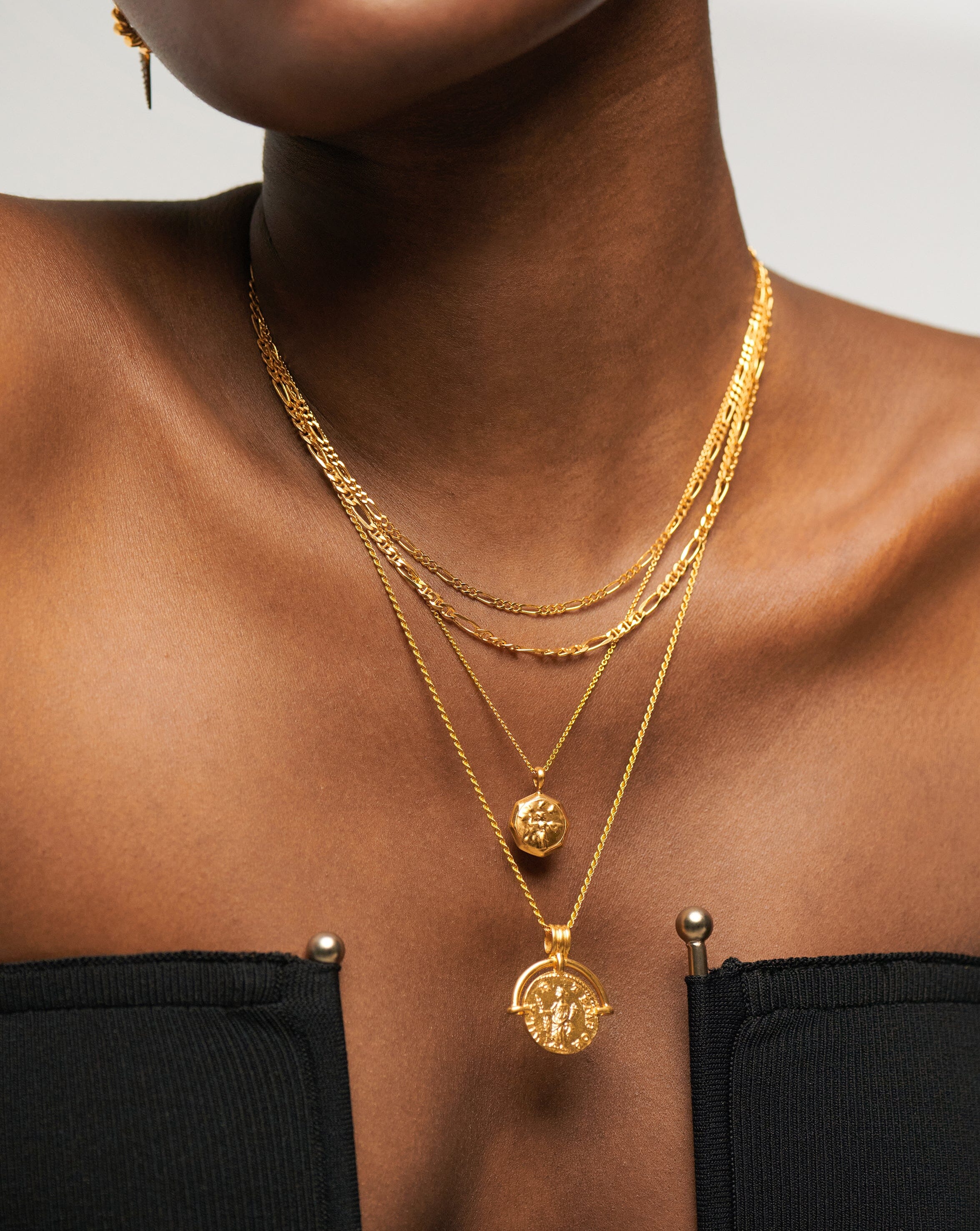 Filia Double Chain Necklace for Women - 18k Gold Vermeil Layered Necklace | Elegant Everyday Jewelry Gift for Her, Perfect for Date Night & Special Occasions