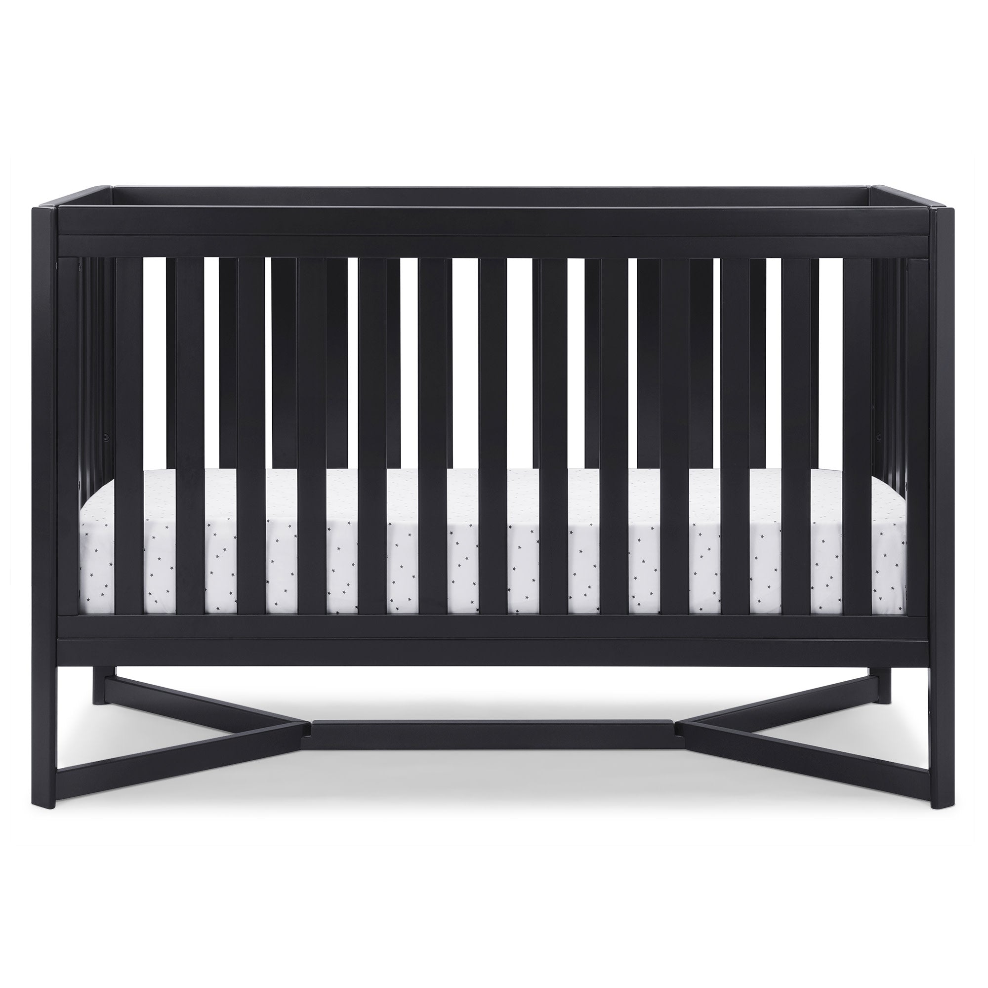 Tribeca 4-in-1 Convertible Baby Crib - White Nursery Furniture for Newborn to Toddler Bed - Perfect for Modern Nursery Rooms & Daycare Centers