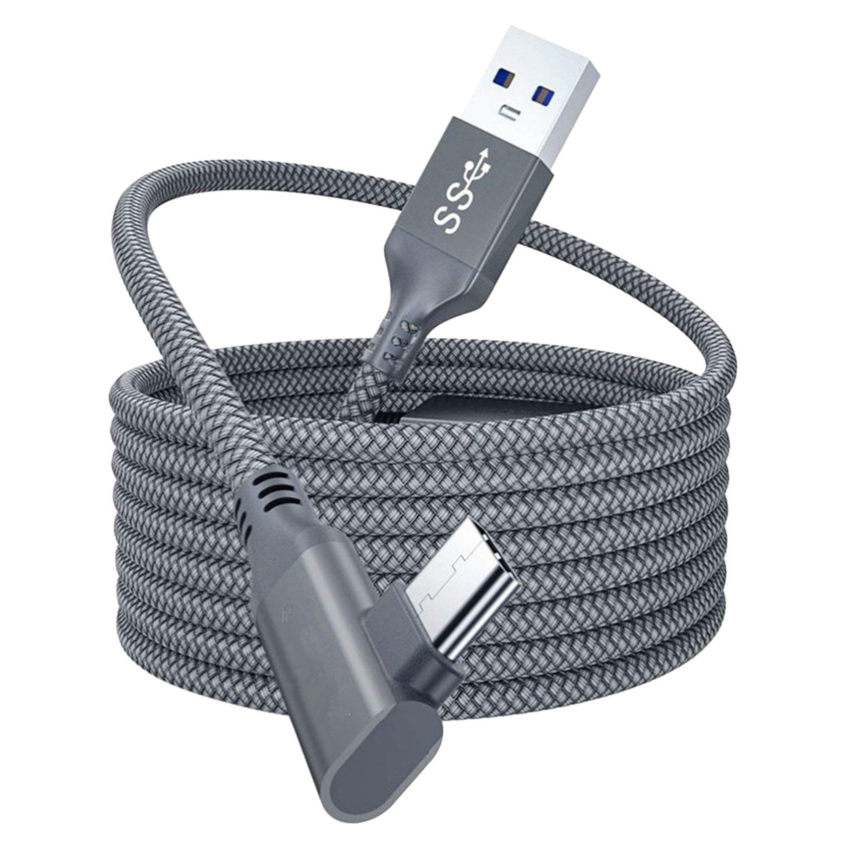 Acrosser 5M USB 3.0 Type C to USB-A Charger Cable for Oculus Quest 2 Link Headset - Fast Data Transfer & Charging Cord for VR Gaming Accessories (Perfect for PC VR Setup & Extended Play Sessions)