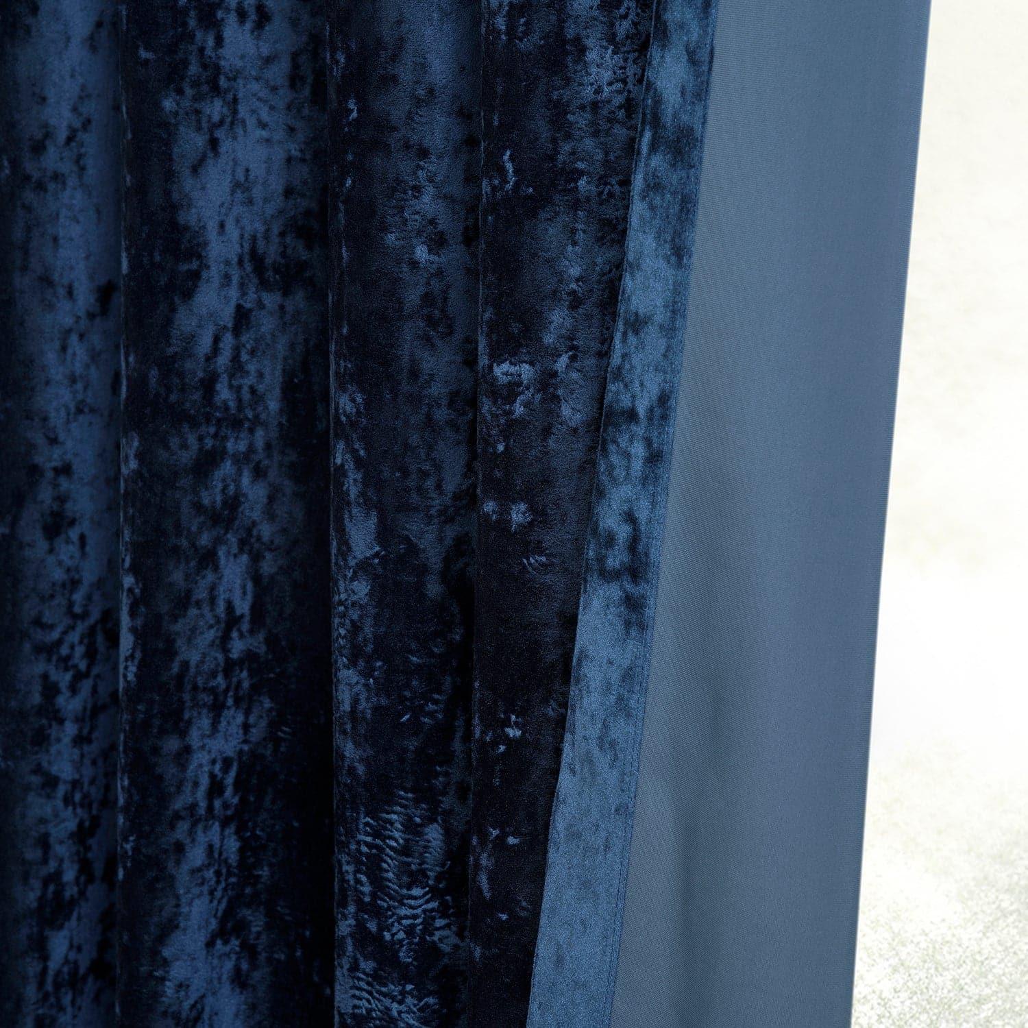 Sapphire Blue Velvet Blackout Curtains - Thermal Insulated Room Darkening Drapes for Bedroom & Living Room - Noise Reducing & Energy Efficient Window Treatments