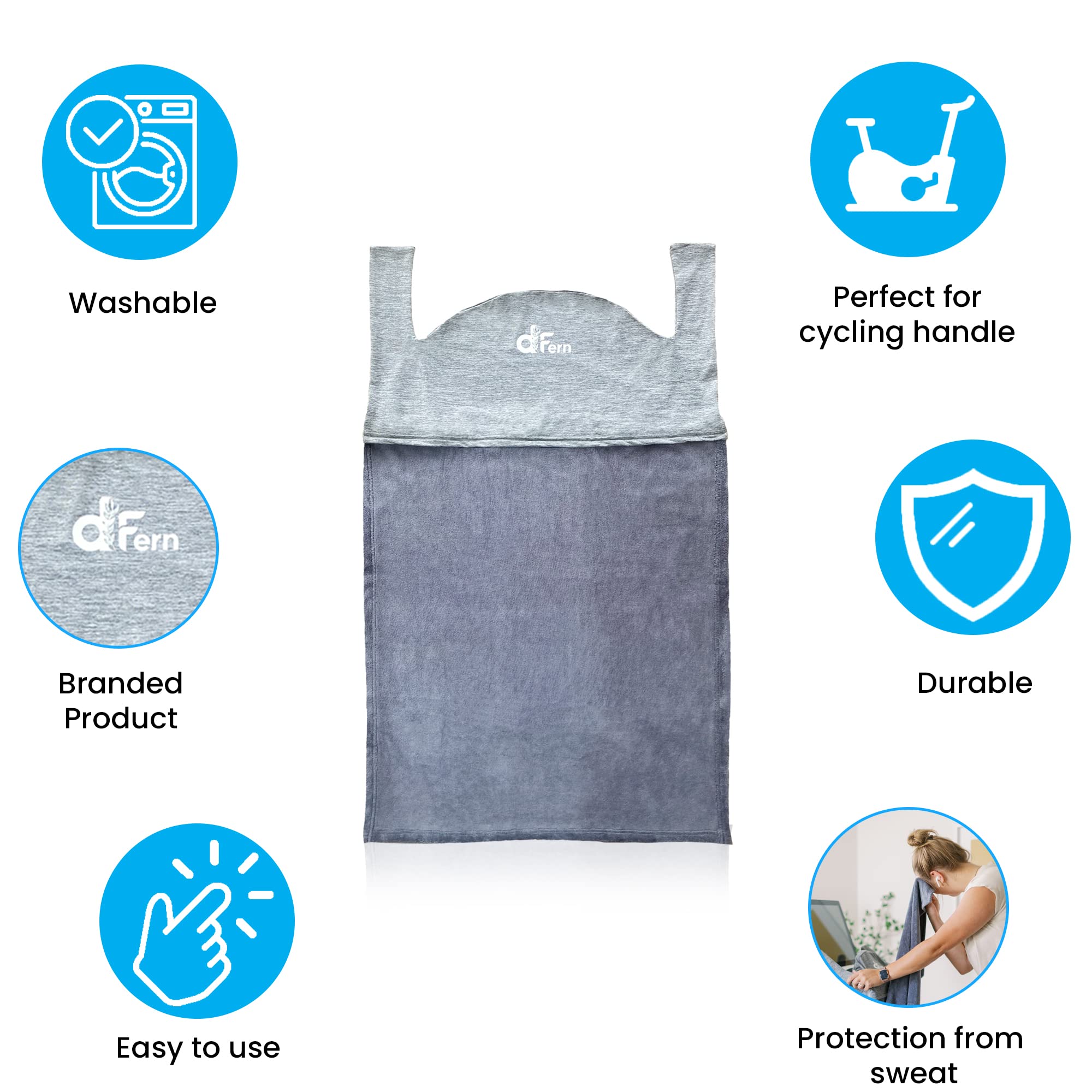 **dFern Peloton Bike Sweat Towel - Super Absorbent Workout Towel for Peloton Bike & Spin Class - Perfect for Indoor Cycling, Home Gym, and Fitness Enthusiasts**