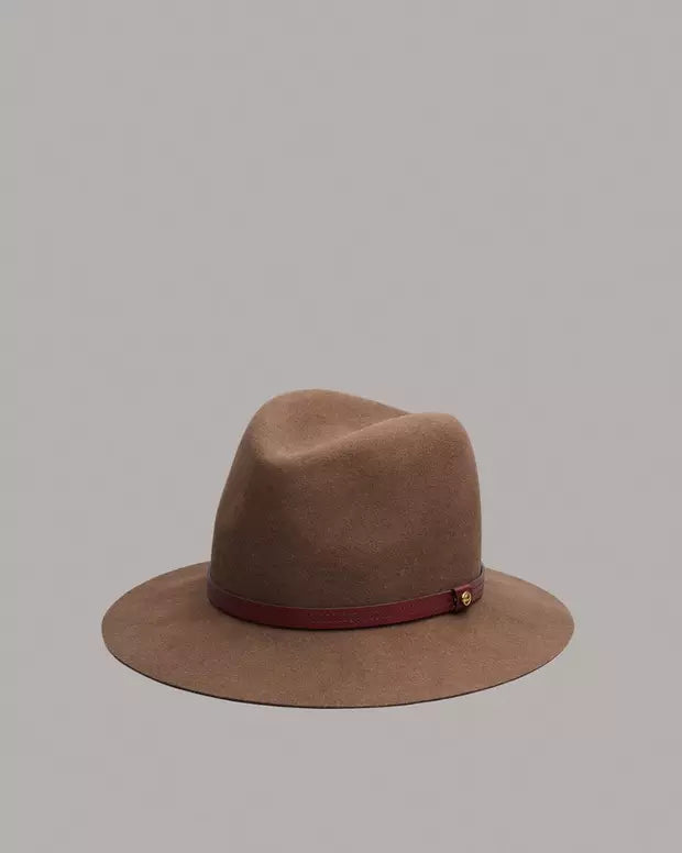 Stylish Floppy Brim Fedora Hat for Women & Men - Classic Pecan Brown Wide Brim Sun Hat for Outdoor Activities, Beach Vacations, and Fashion Accessories