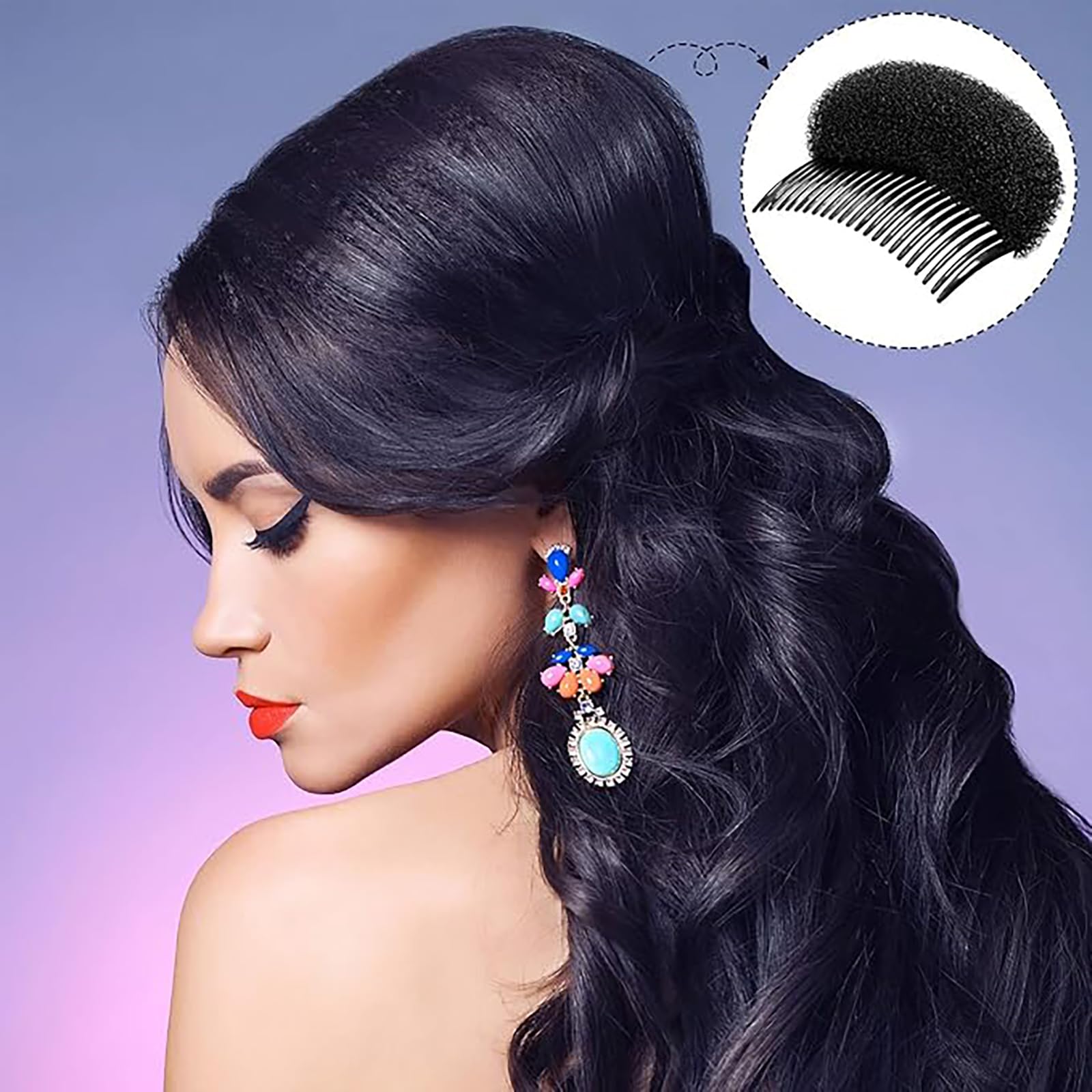 10-Piece Hair Volumizing Accessories Set for Women - Braiding Tools, Bump It Base & Volumizing Hair Comb (Black & Brown) | Perfect for Styling, Cosplay & Everyday Hair Volume Boost