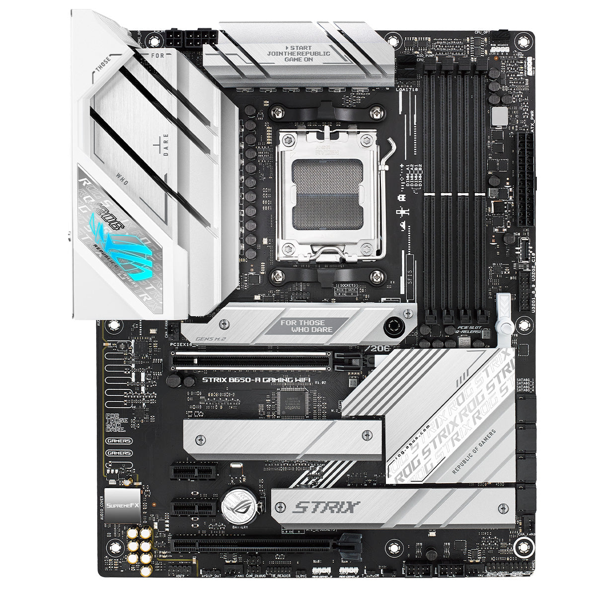 ASUS ROG STRIX B650-A Gaming WiFi 6 AMD AM5 ATX Motherboard - DDR5, PCIe 5.0, 2.5Gb LAN, USB 3.2 Gen2 | Perfect for High-Performance Gaming PCs & Streaming Setups