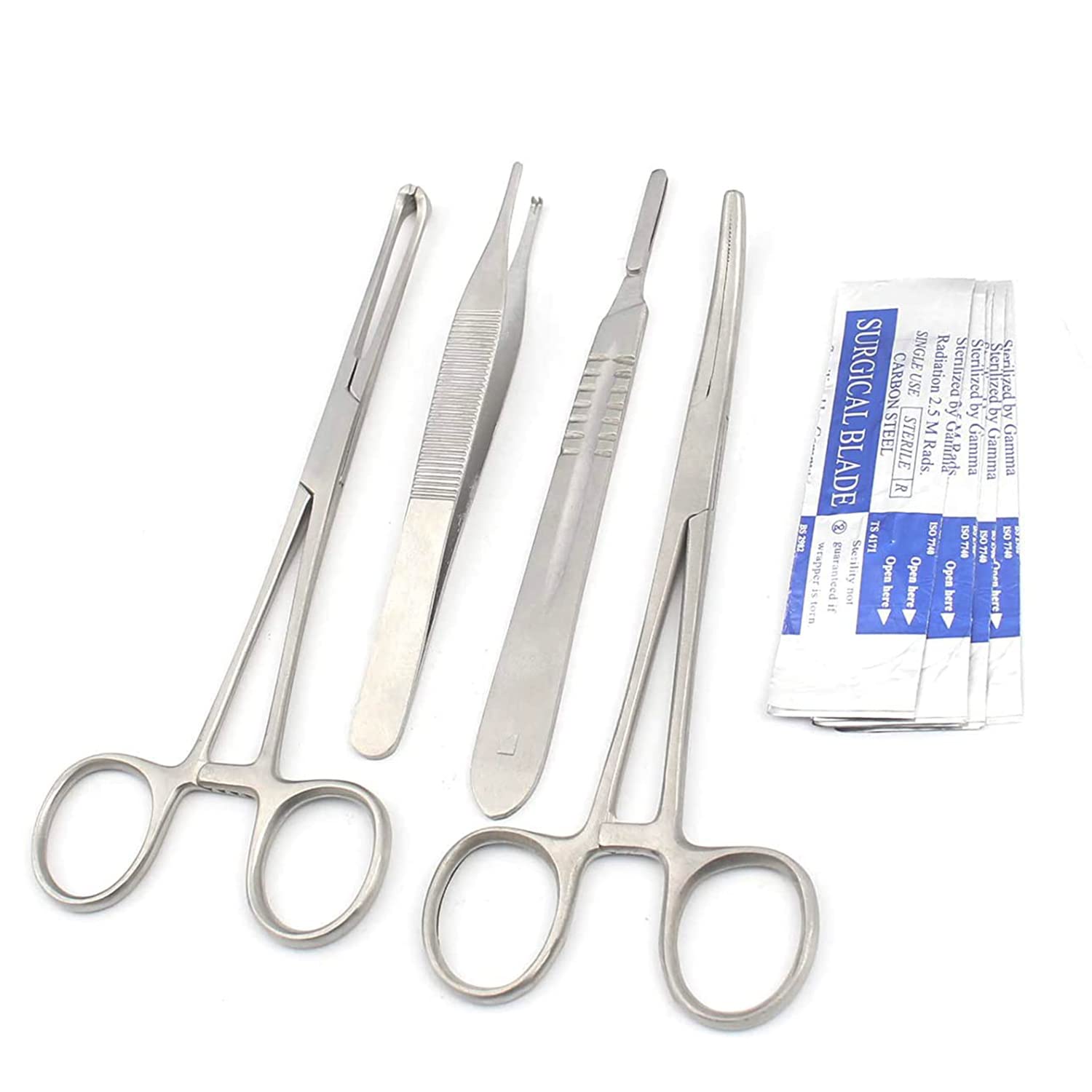 Premium Surgical Instrument Set - 4 PCS (Carmalt Forceps Curved 6.25