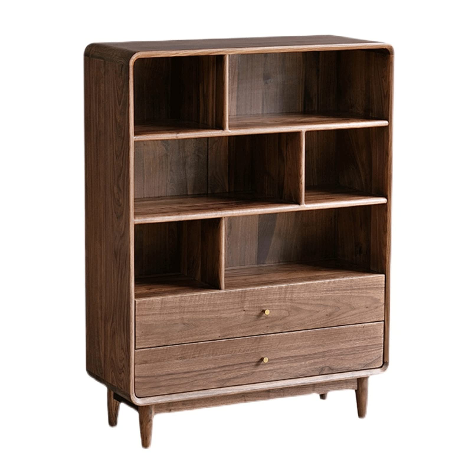 YIFEI2013-SHOP Floor-to-Ceiling Bookshelf Organizer - Low Bookcase Storage Display Shelf for Study, Bedroom & Living Room - Space Saving Cherry Finish Book Storage Solution (Color: Cherry) - Perfect for Organizing Books, Decor & Essentials in Small Spaces