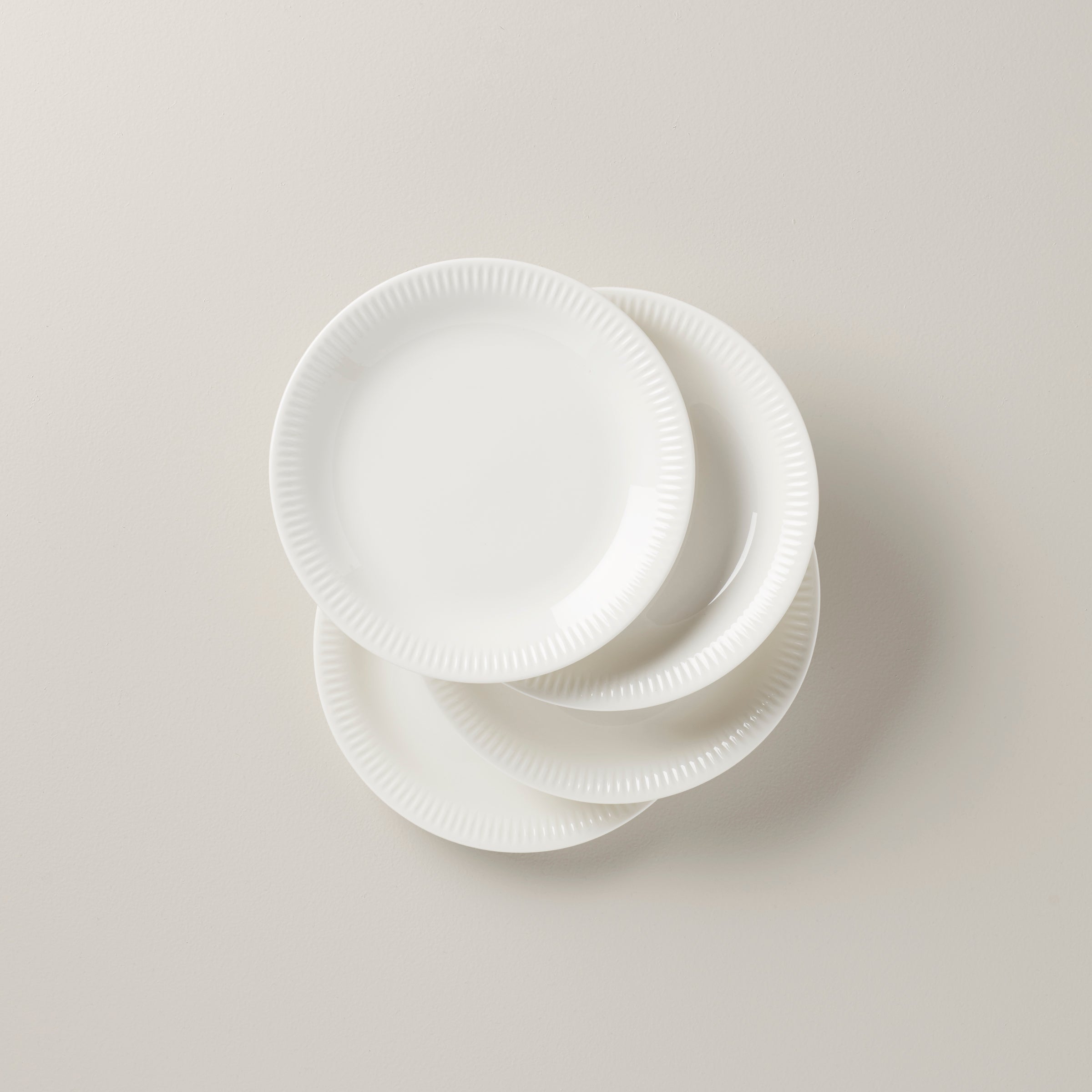 Elegant White Accent Plates Set of 4 - Modern Dinnerware for Fine Dining, Wedding Registry & Home Decor