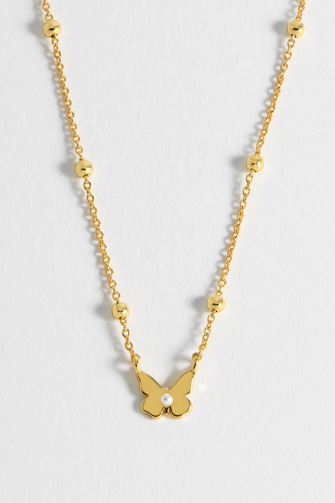 Elegant Pearl Butterfly Necklace for Women - Dainty Gold Plated Jewelry Gift for Her - Perfect for Weddings, Anniversaries & Special Occasions