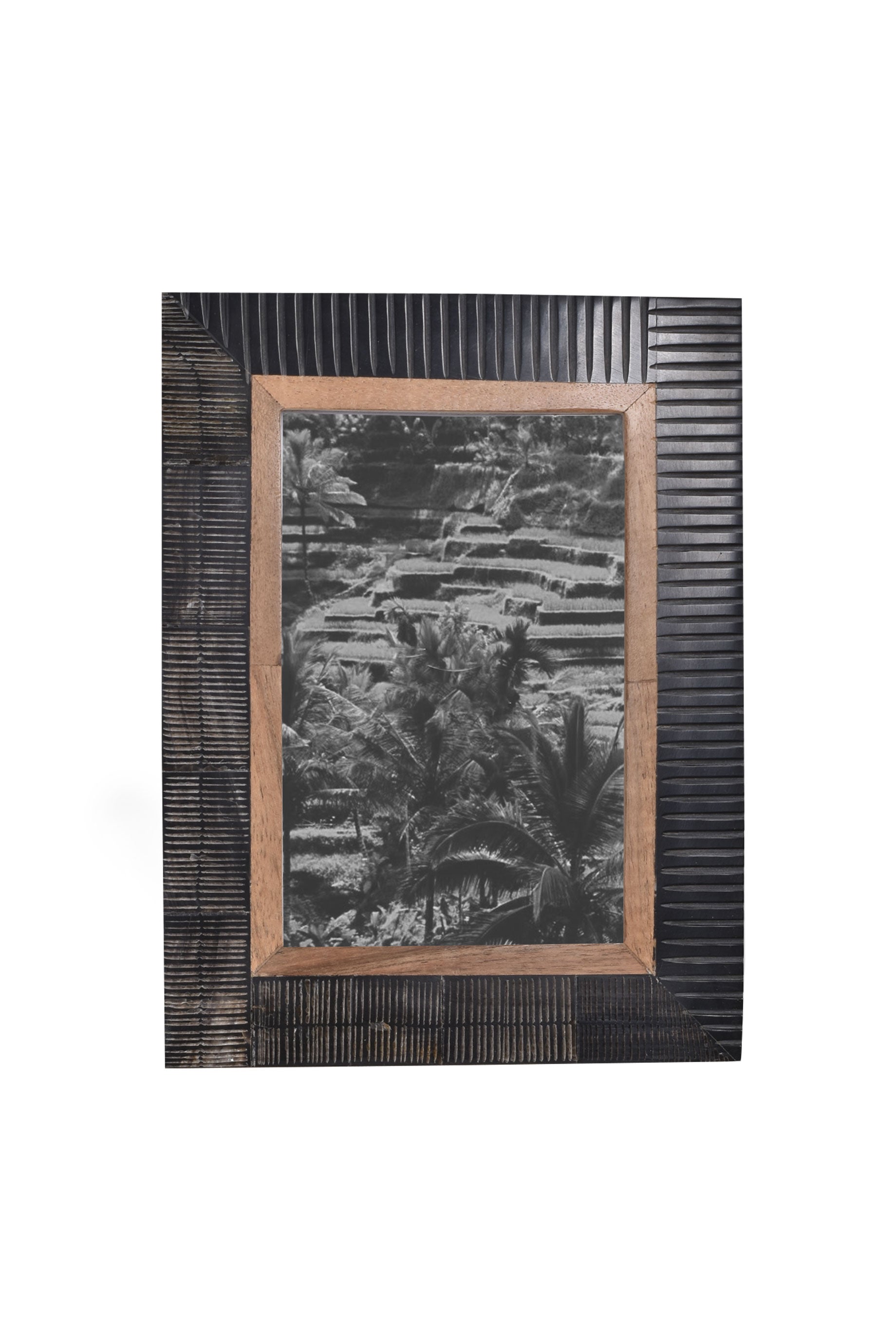 Premium Teakwood Husk Horn Frame - Stylish Home Decor for Wall & Shelf Display - Perfect for Living Room, Bedroom & Office Decor