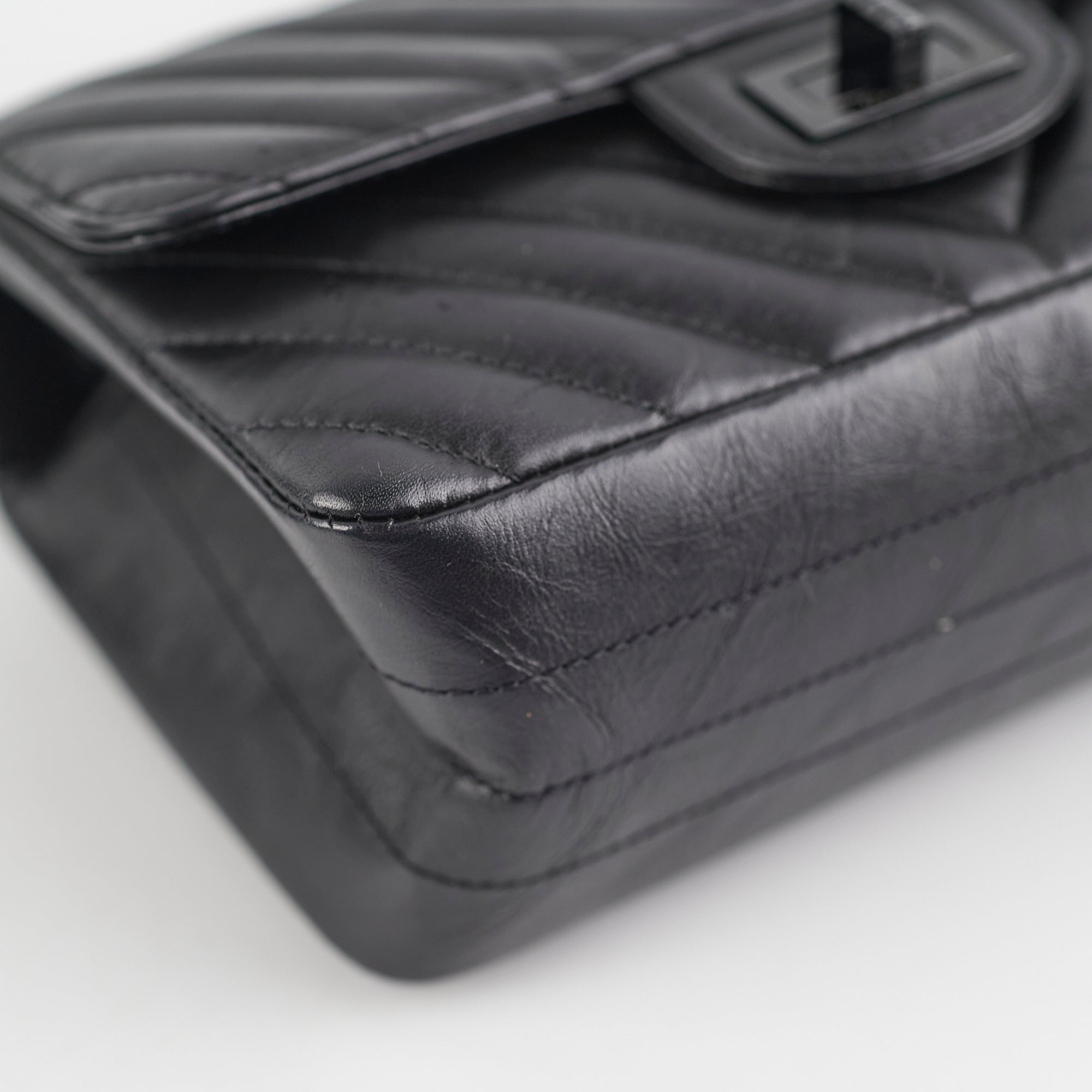 Chanel Mini Reissue 2.55 Black Leather Crossbody Bag for Women - Luxury Designer Handbag for Date Night, Parties & Everyday Use