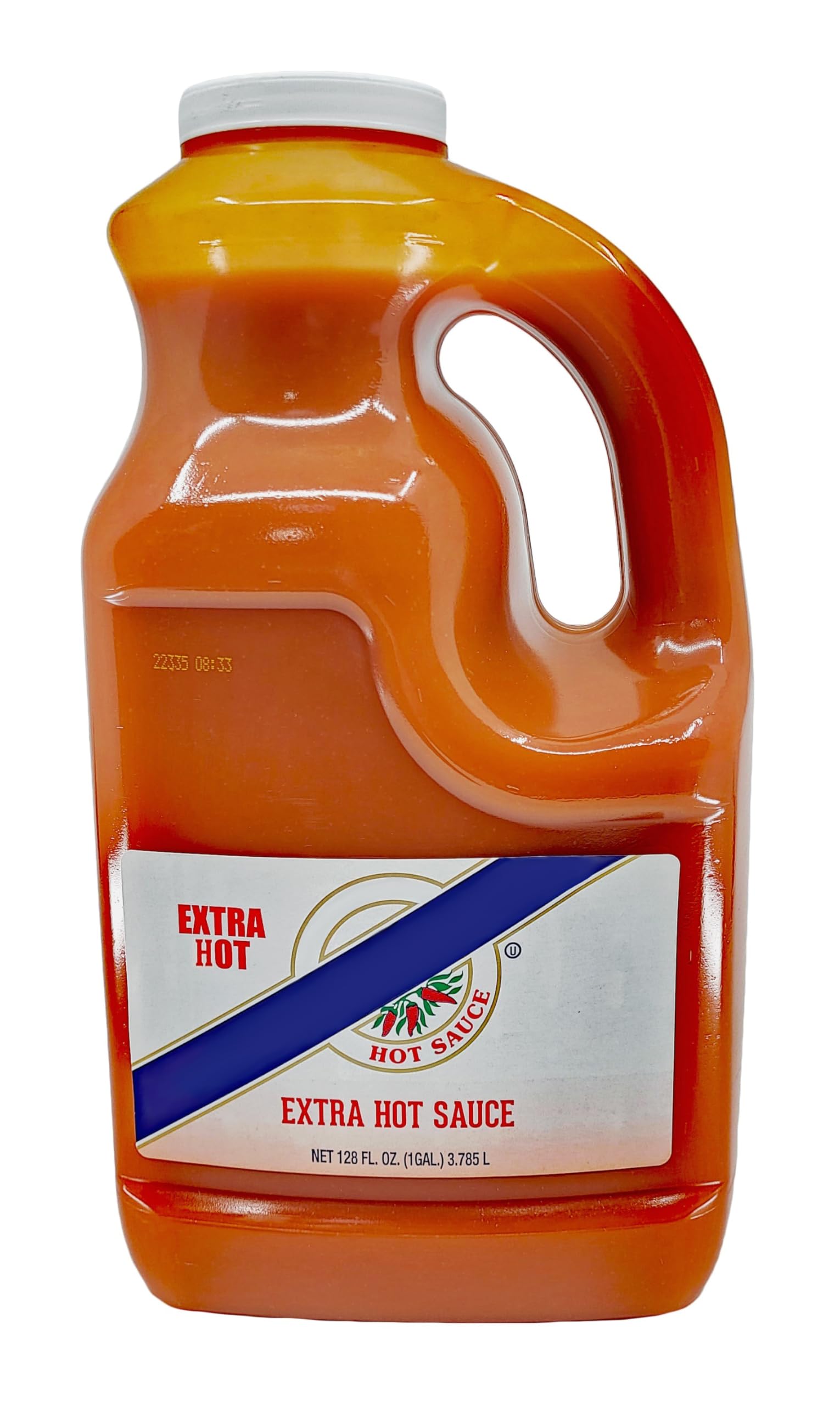 Extra Hot Chili Sauce - 1 Gallon (128 Fl Oz) Bottle - Pure Natural Ingredients - Perfect for Tacos, Wings & BBQ - Pack of 1