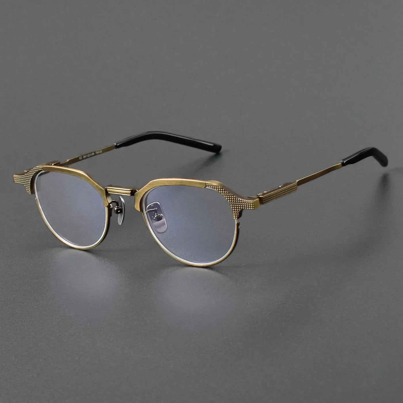 Stylish Aror Unisex Full Rim Flat Top Oval Brow Line Titanium Eyeglasses 4032 - Lightweight & Durable Frames for Work, Reading, and Everyday Fashion