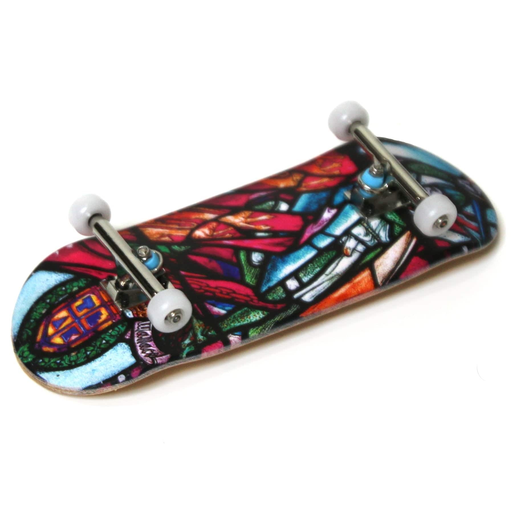 Teak Tuning Prolific Gen2 Fingerboard Complete - Professional Skateboard Fingerboard with Wallace Stained Glass Design - Perfect for Skateboarding Enthusiasts & Collectors