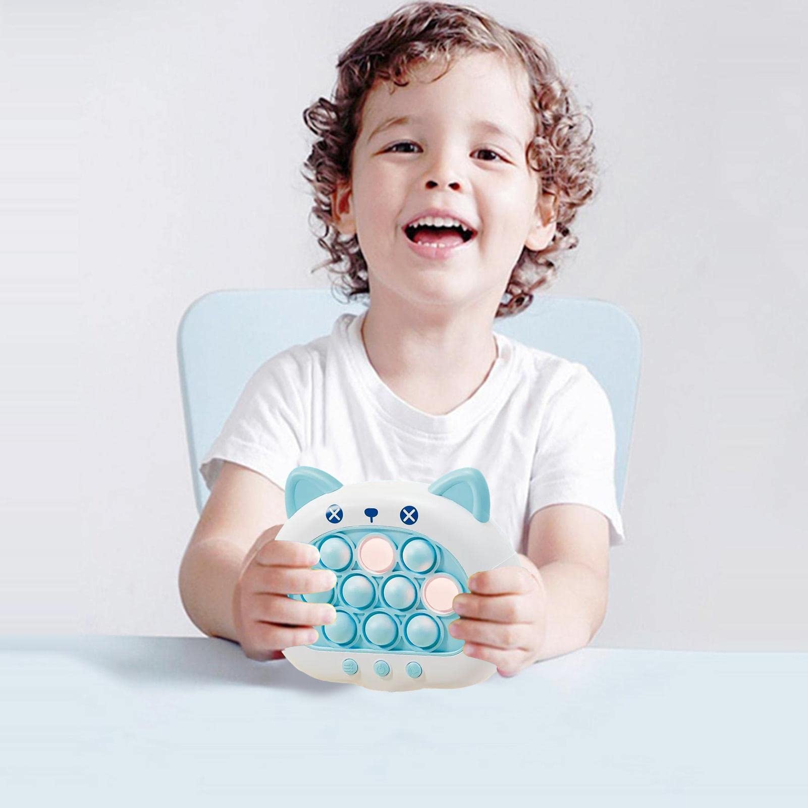 Quick Fidget Game for Kids - Electronic Whack-A-Mole & Popping Speed Game Console with Music - Stress Relief & Fun Bounce Toy for Children's Party, Classroom & Family Game Night