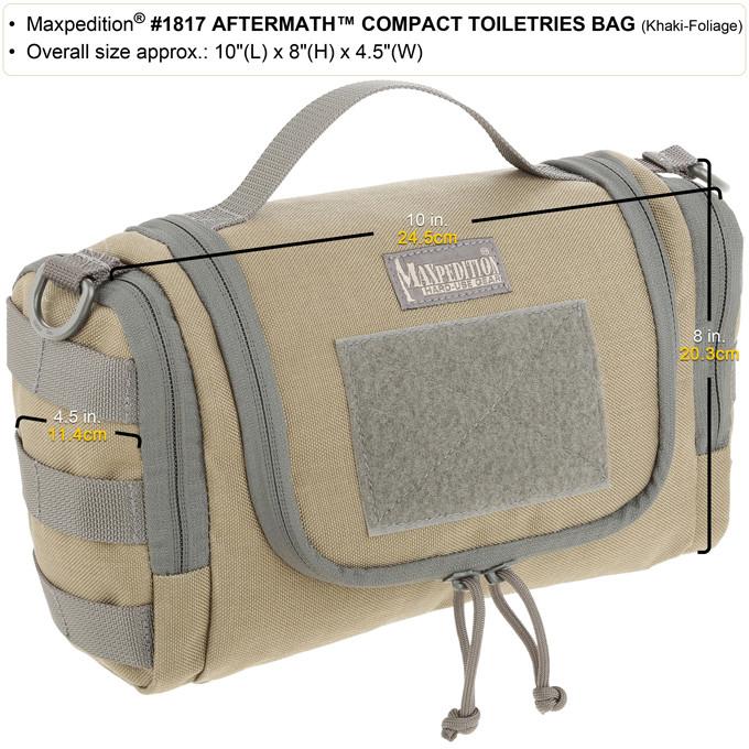 Aftermath Compact Toiletries Bag - Waterproof Travel Cosmetic Organizer for Men & Women - Perfect for Camping, Gym, and Airplane Carry-On