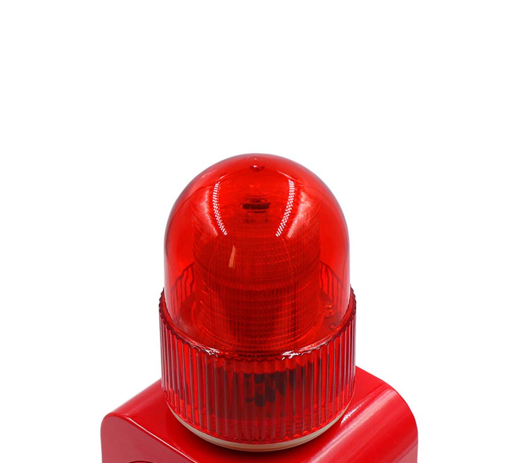 Industrial Grade 120dB Sound & Flashing Light Alarm Siren with Custom Voice - Emergency Warning System, USB Port, AC 110V (Model SF-503) for Warehouse, Construction Site & Outdoor Security