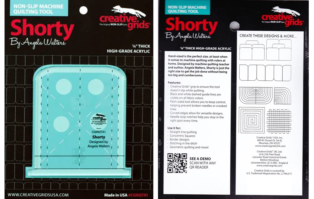 Creative Grids Machine Quilting Tools Set - 4 Pack (Squiggy, Archie, Shorty, Slim) for Quilting, Sewing & Fabric Projects | Perfect for DIY Crafters & Professional Quilters