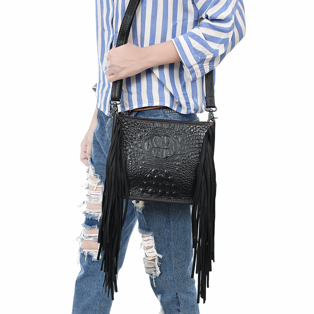 Genuine Western Leather Crossbody Bag for Women - Stylish & Durable Handbag for Casual Outings, Travel & Everyday Use